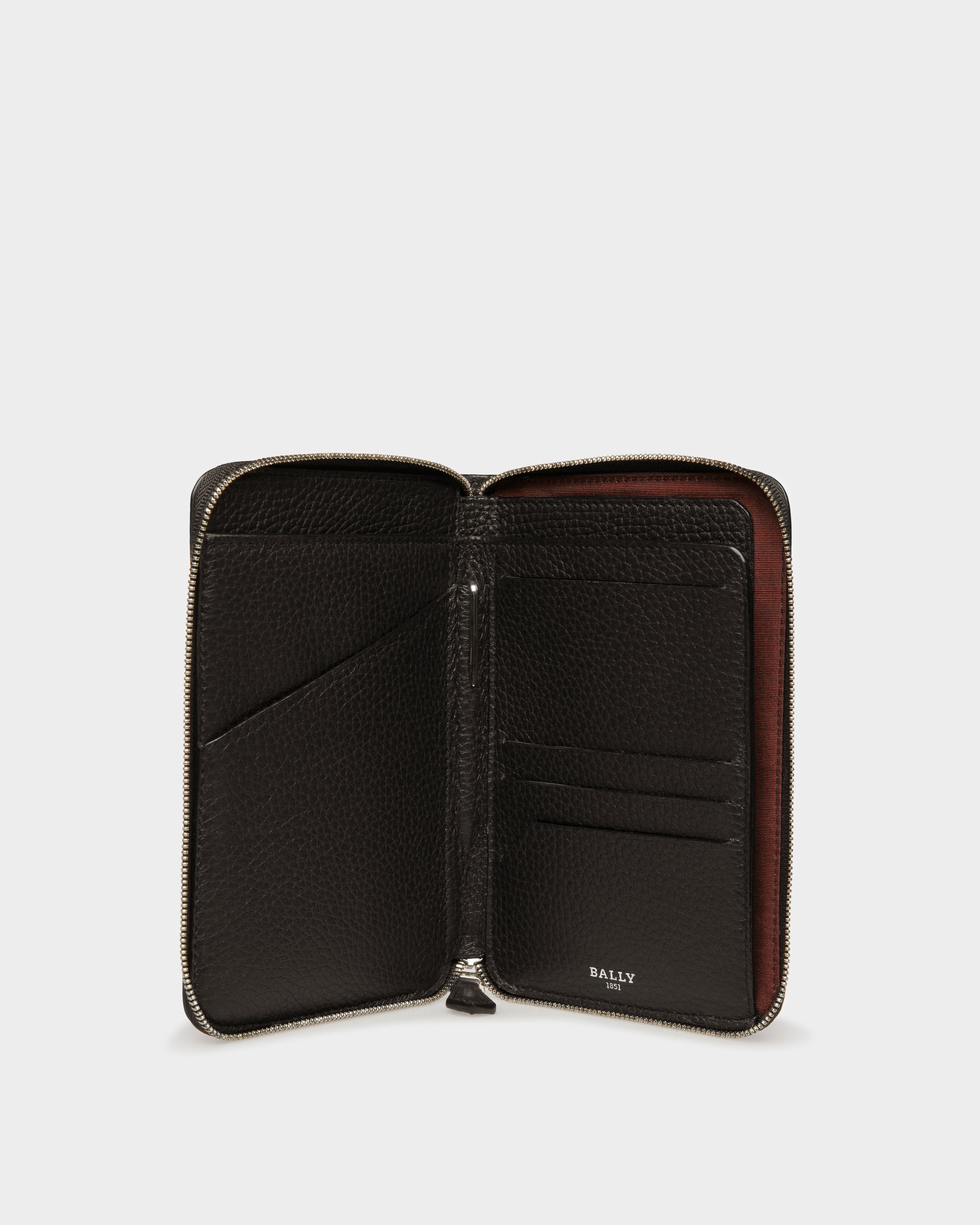 Serwyn Leder-Reisegeldbörse In Schwarz - Herren - Bally - 03