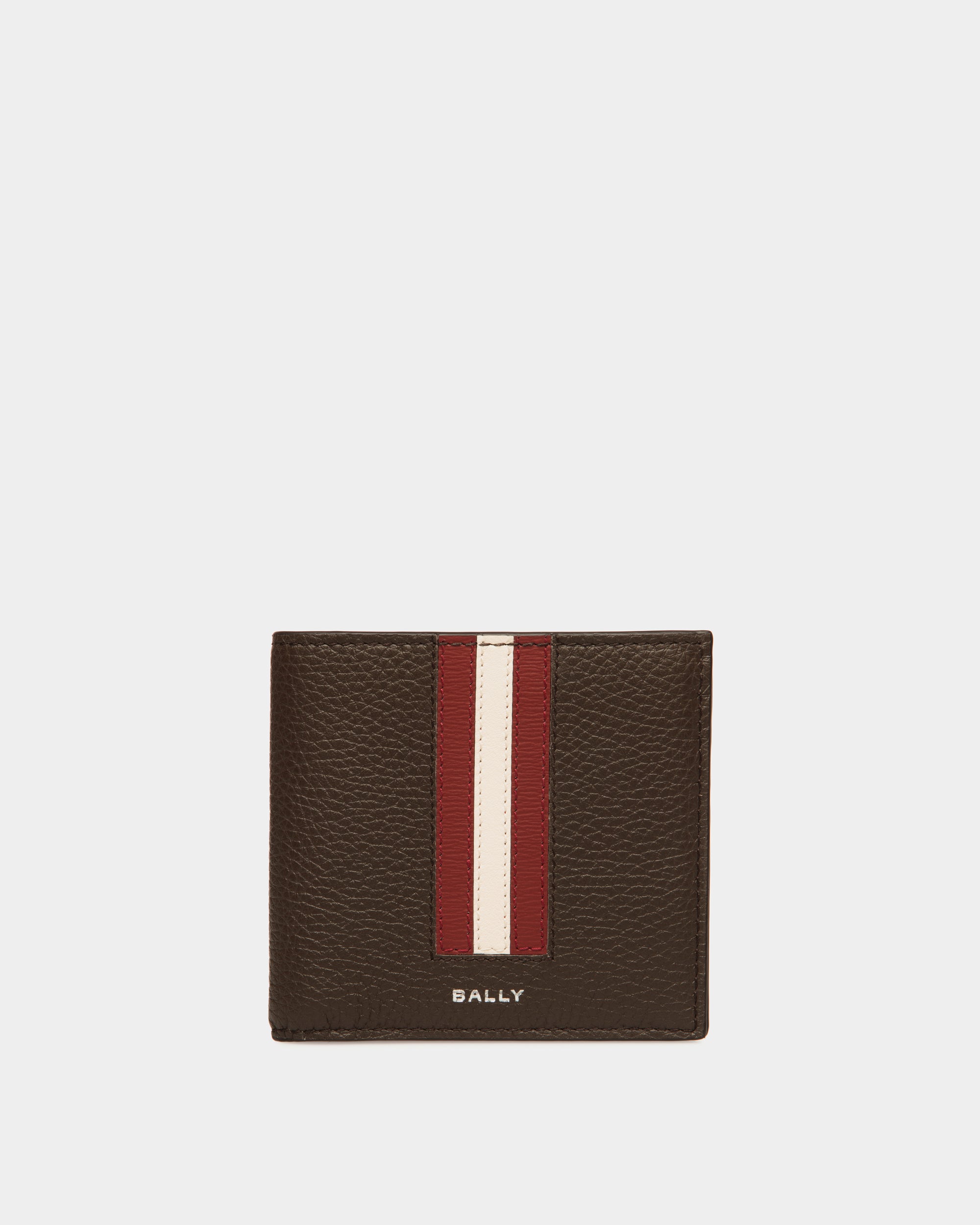 Portefeuille À Deux Volets Ribbon En Cuir Ebano - Homme - Bally - 01
