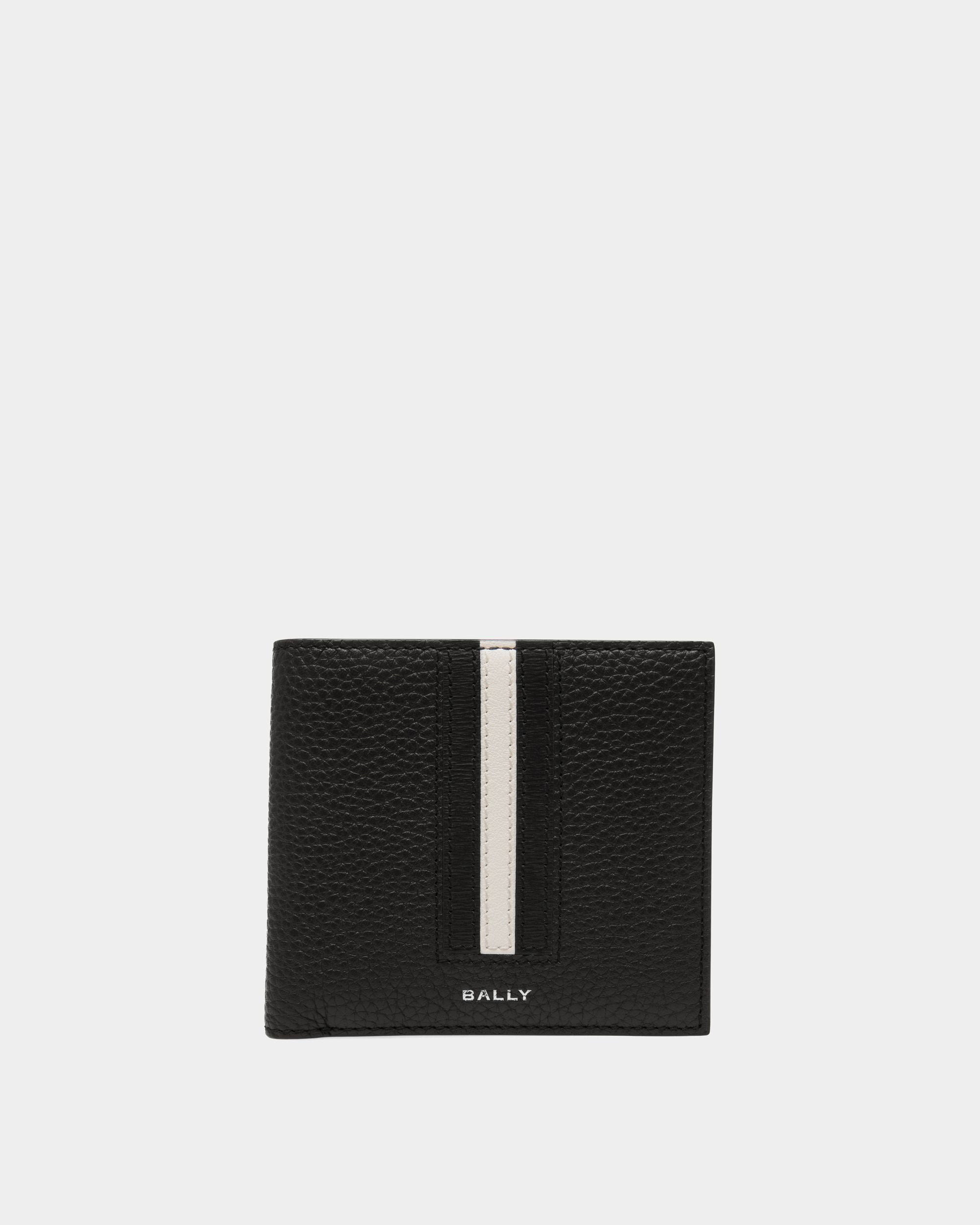 Cartera Plegable Ribbon De Piel Granulada Negra - Hombre - Bally - 01