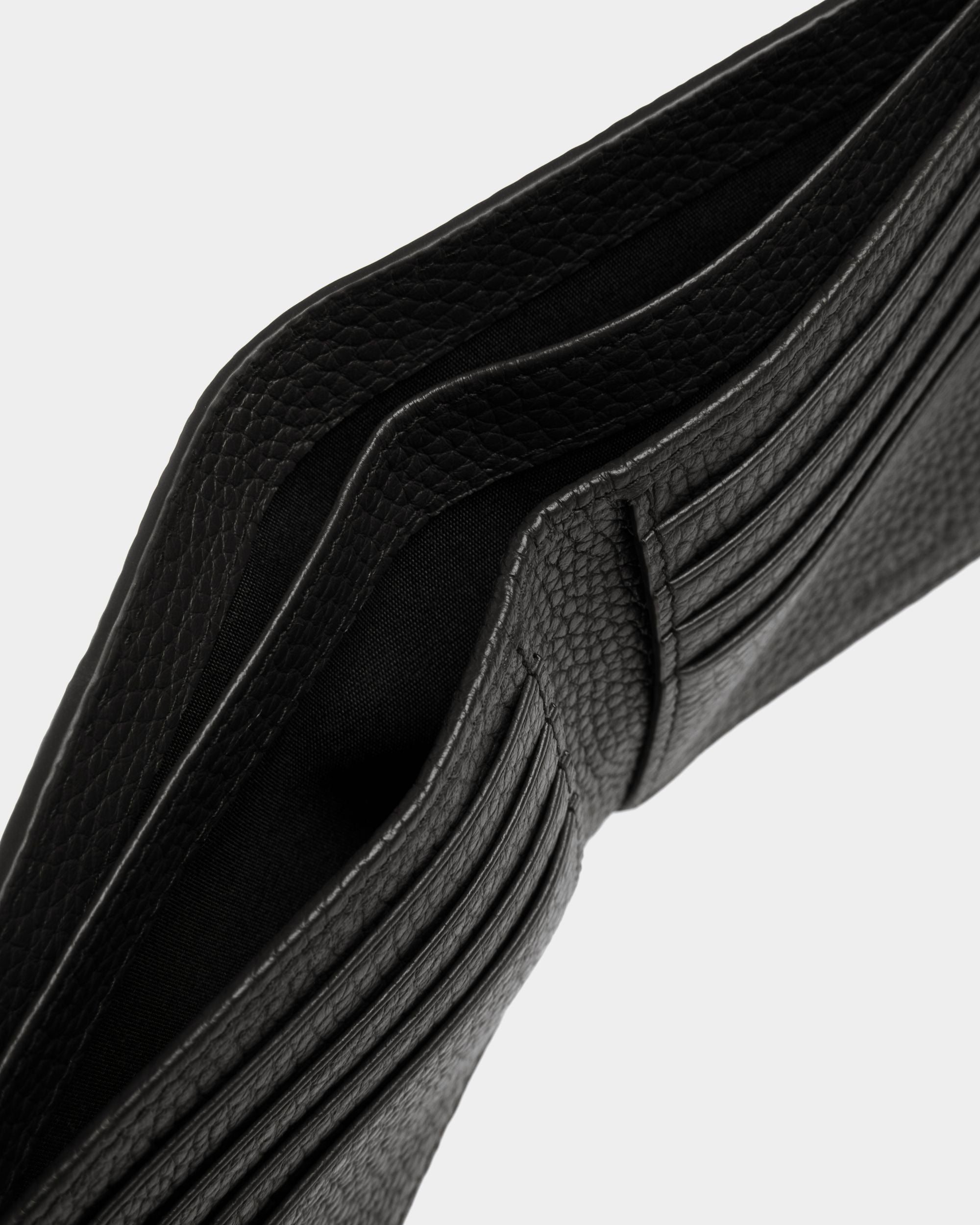 Cartera Plegable Ribbon De Piel Granulada Negra - Hombre - Bally - 04