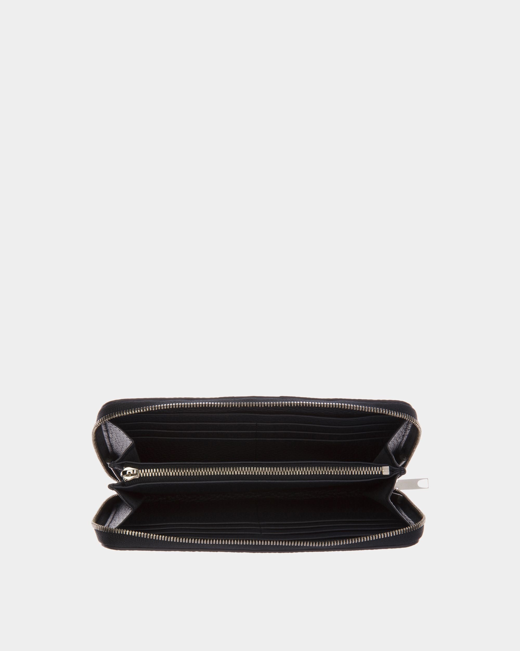 Portefeuille à contour zippé Ribbon Cuir bleu nuit - Homme - Bally - 03