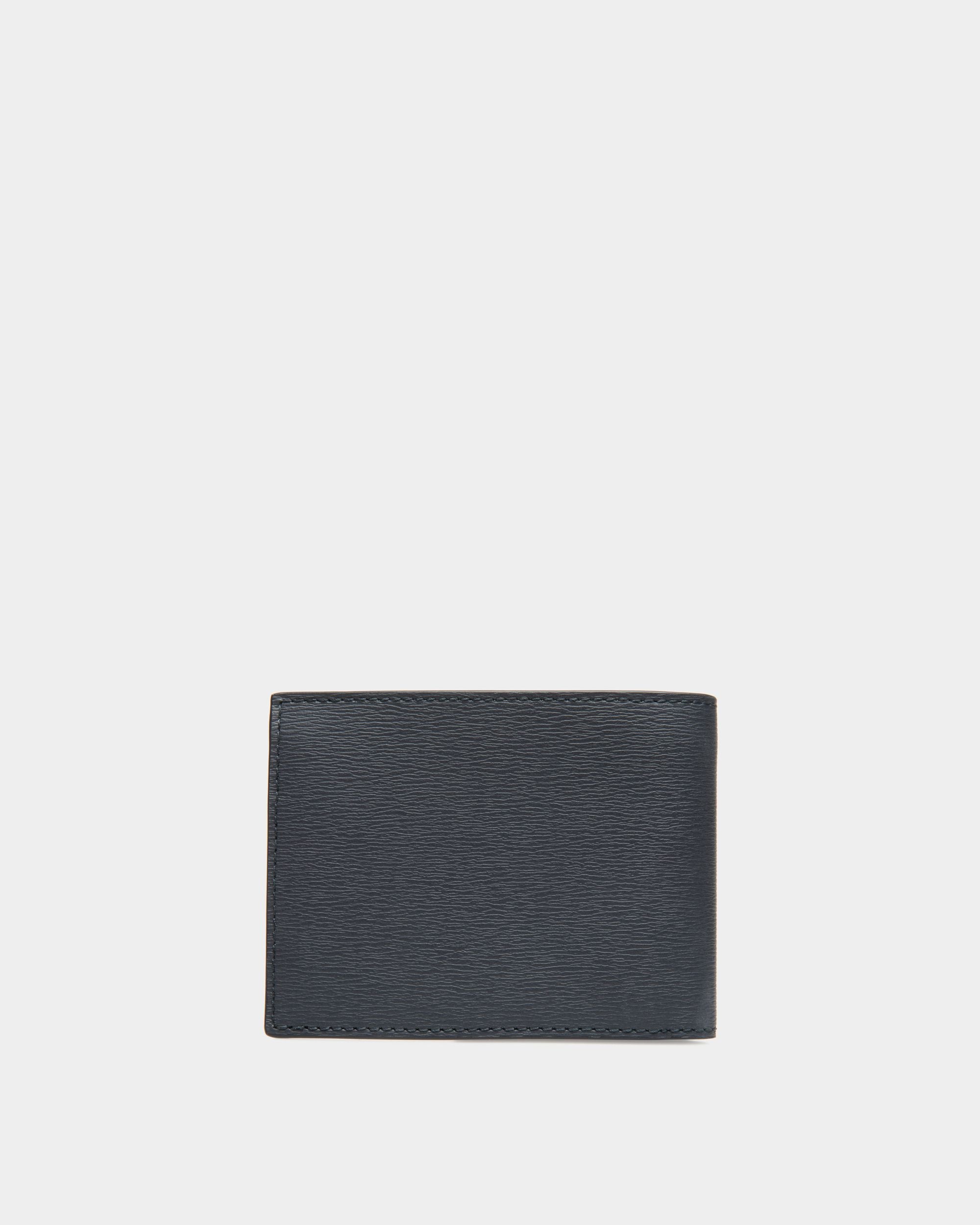 Portefeuille À Deux Volets Crossing Cuir Bleu Nuit - Homme - Bally - 02