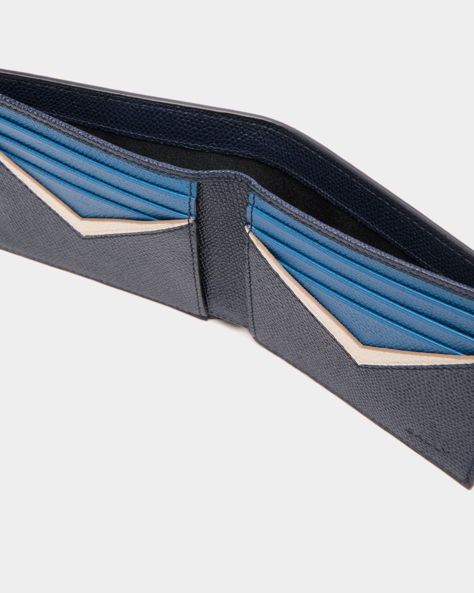 Portefeuille À Un Volet Flag En Cuir Bleu - Homme - Bally - 04