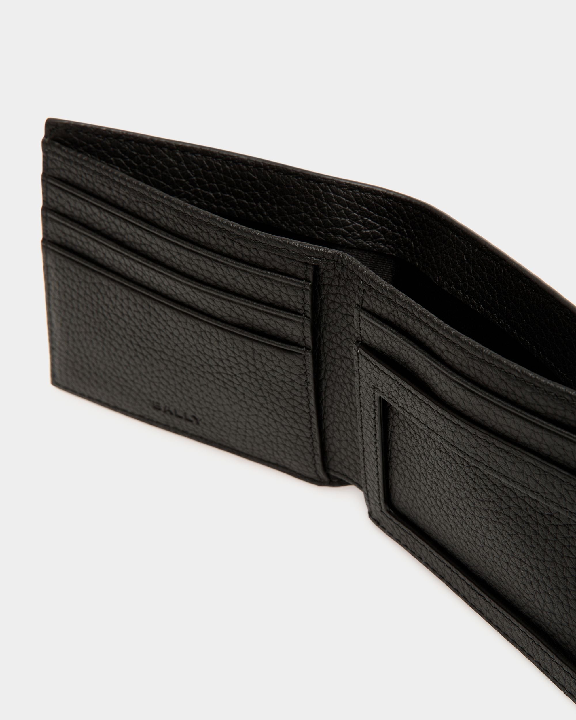 Ribbon Bifold In Black Leather - Homme - Bally - 04