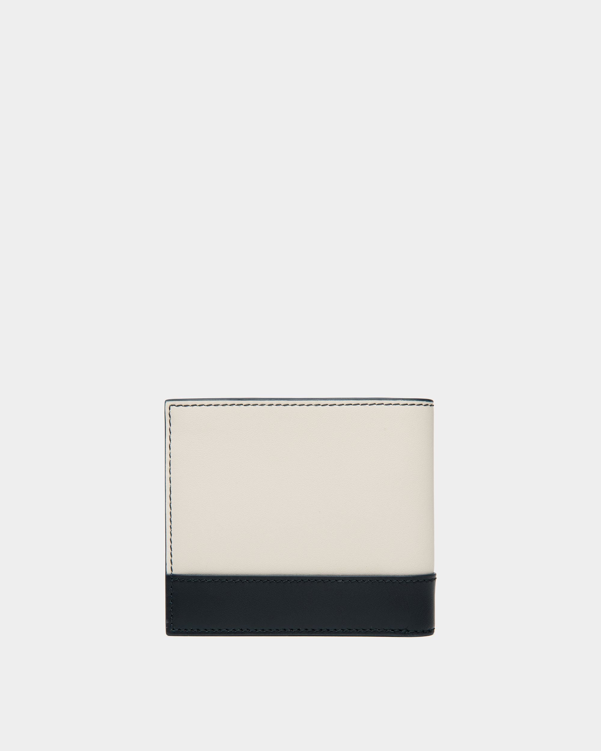 Portefeuille À Deux Volets Summer Capsule En Cuir Blanc Et Navy Blue - Homme - Bally - 02