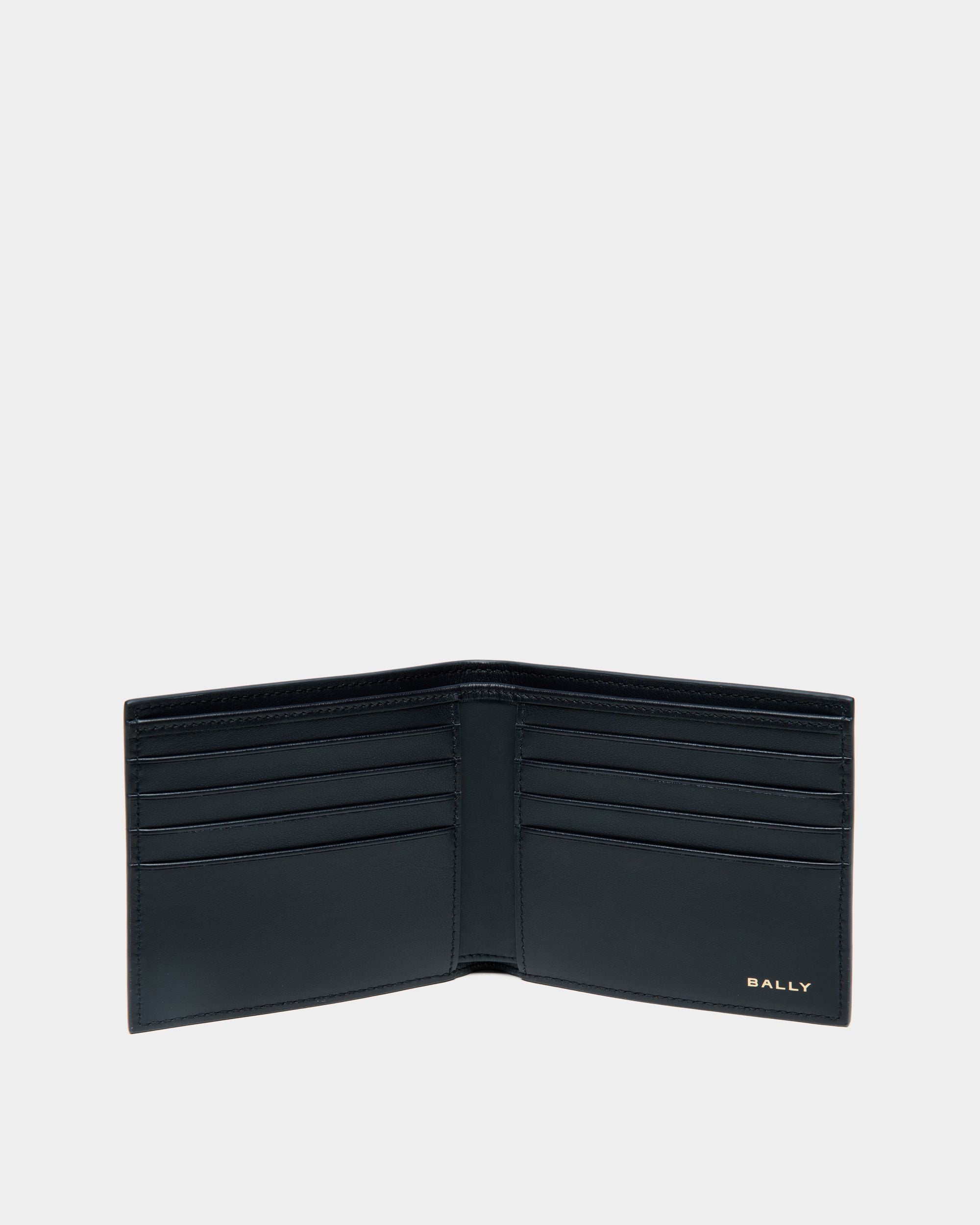 Portefeuille À Deux Volets Summer Capsule En Cuir Blanc Et Navy Blue - Homme - Bally - 03