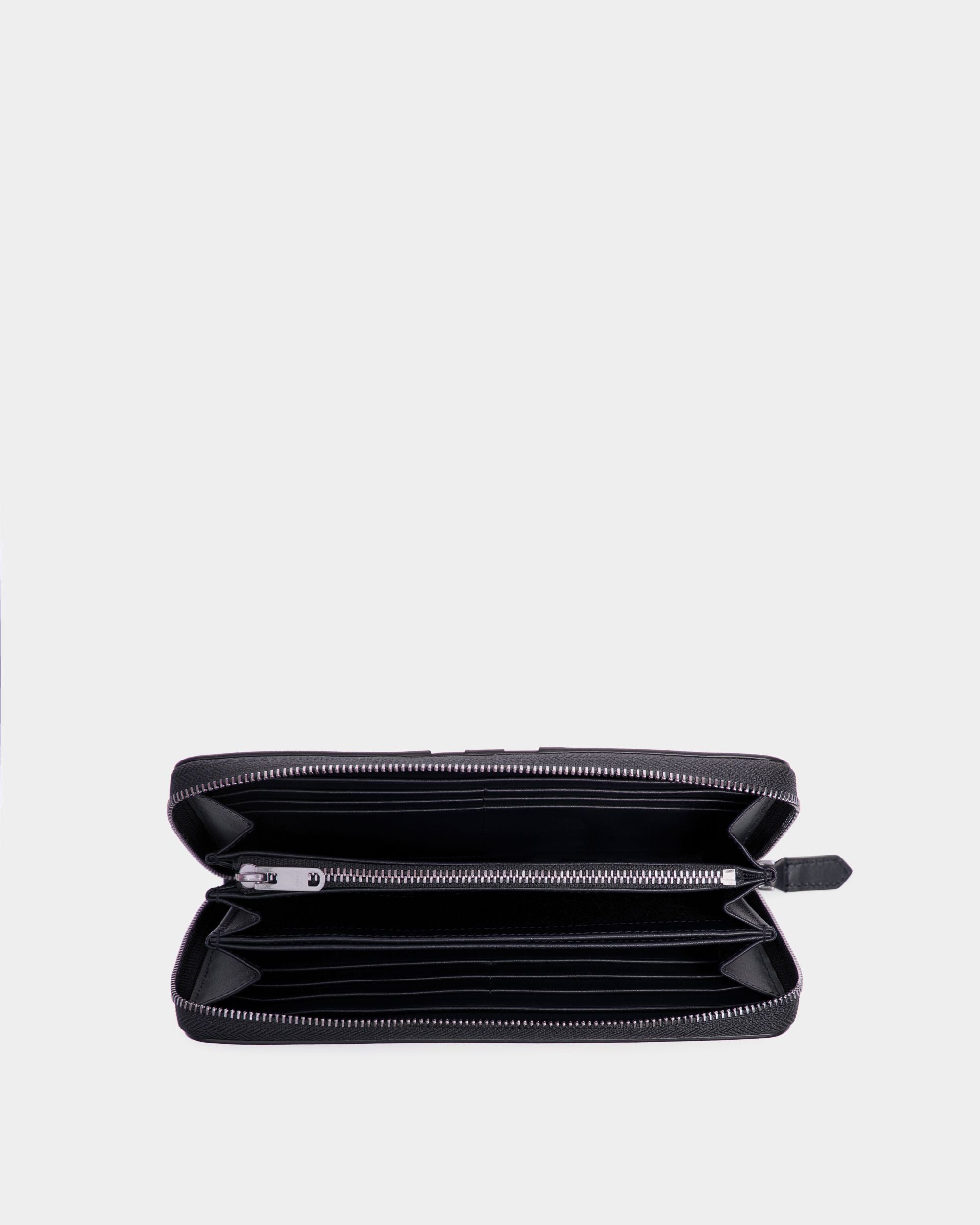 Portefeuille Mythos À Contour Zippé En Cuir Recyclé Navy Blue - Homme - Bally - 03