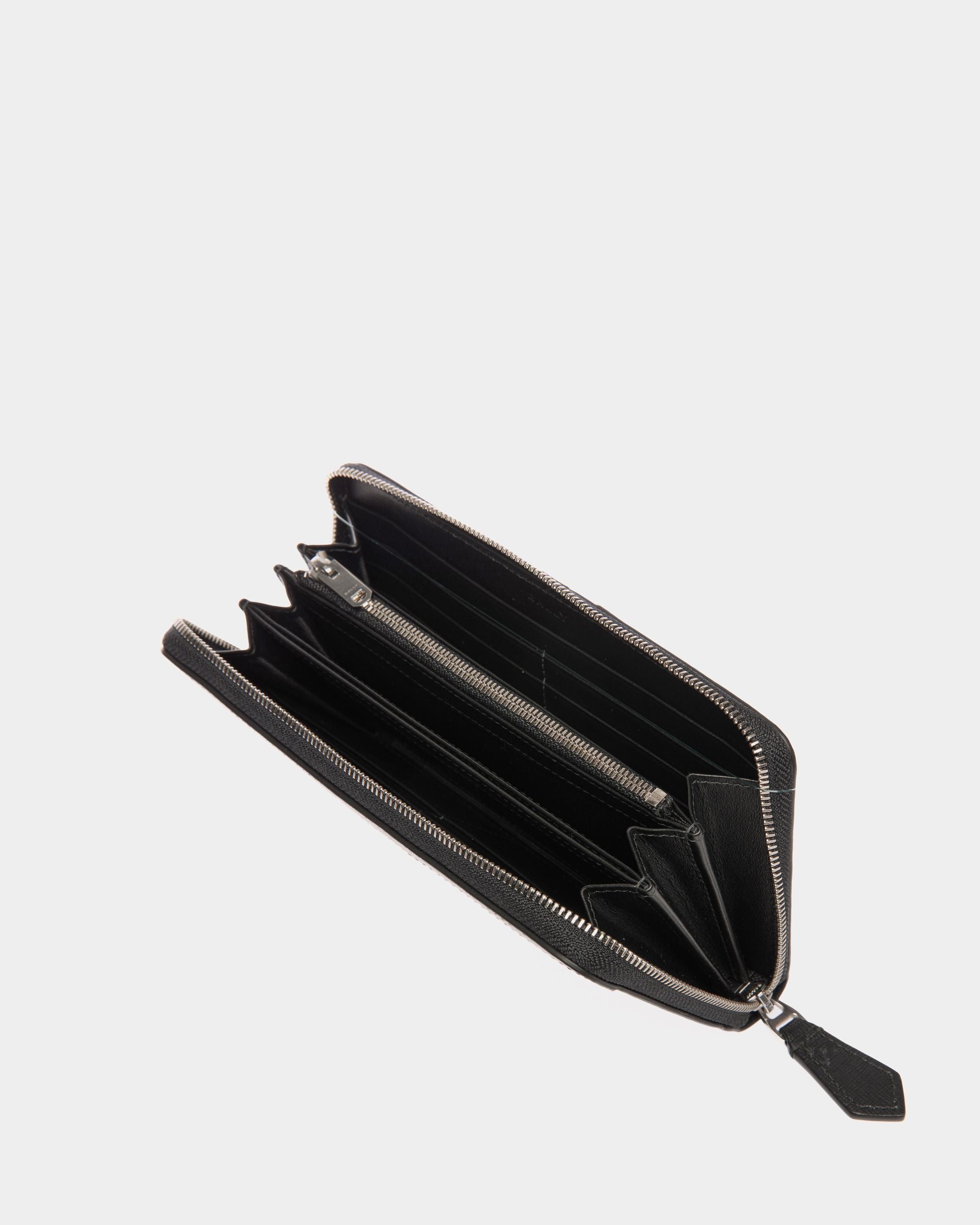 Portefeuille Mythos À Contour Zippé En Cuir Recyclé Noir - Homme - Bally - 03