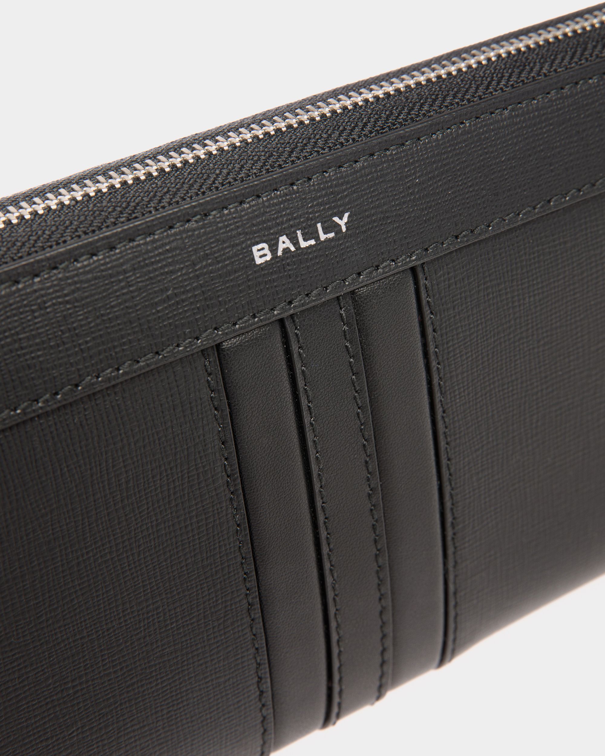 Portefeuille Mythos À Contour Zippé En Cuir Recyclé Noir - Homme - Bally - 04