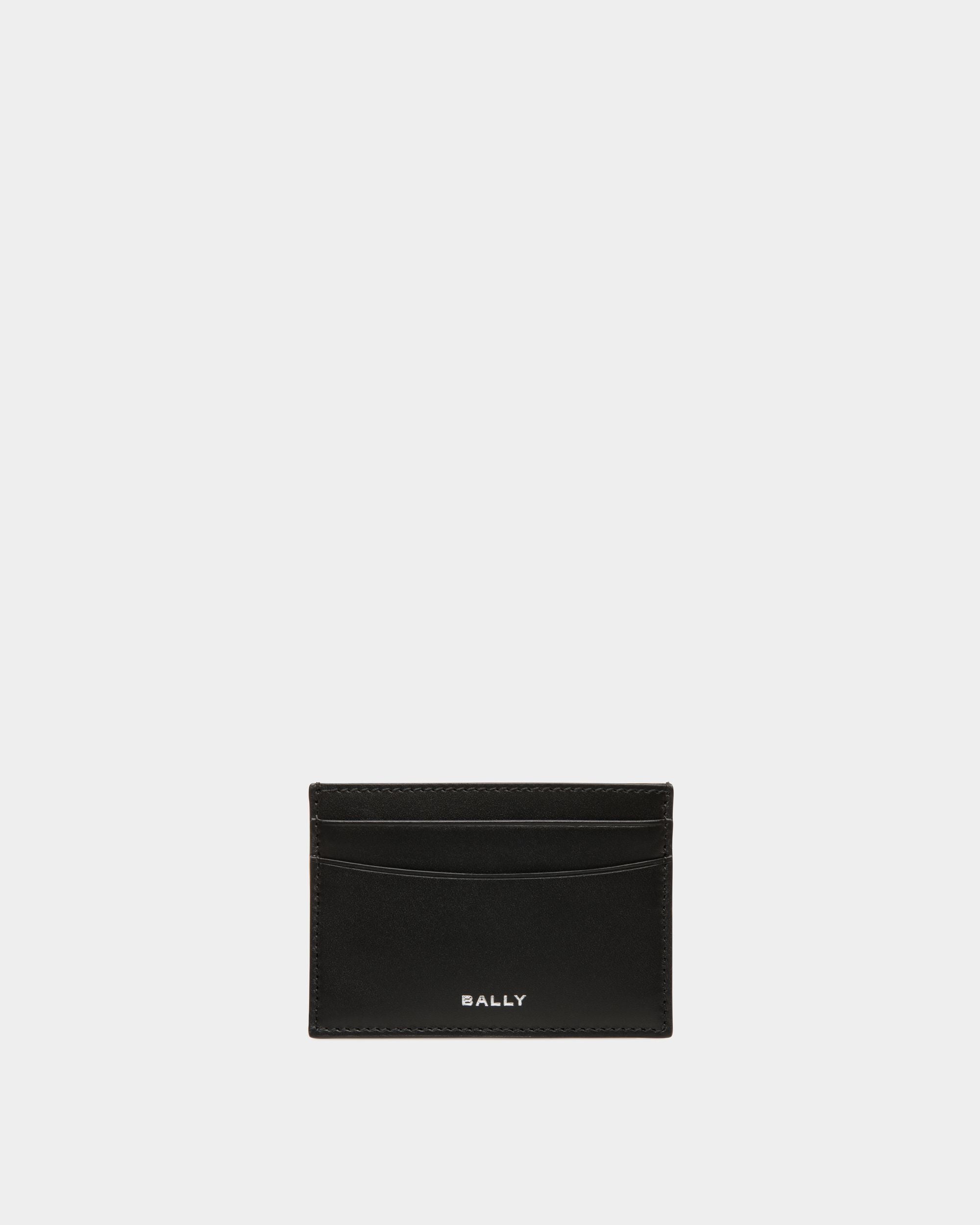 Deco Card Holder in Black Leather - Hombre - Bally - 01