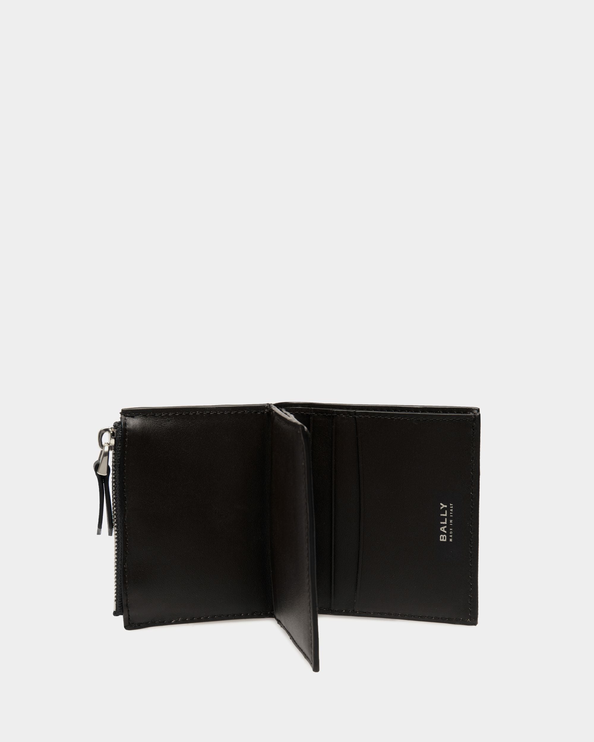 Dreiteilige Deco Geldbörse Aus Schwarzem Leder - Herren - Bally - 03