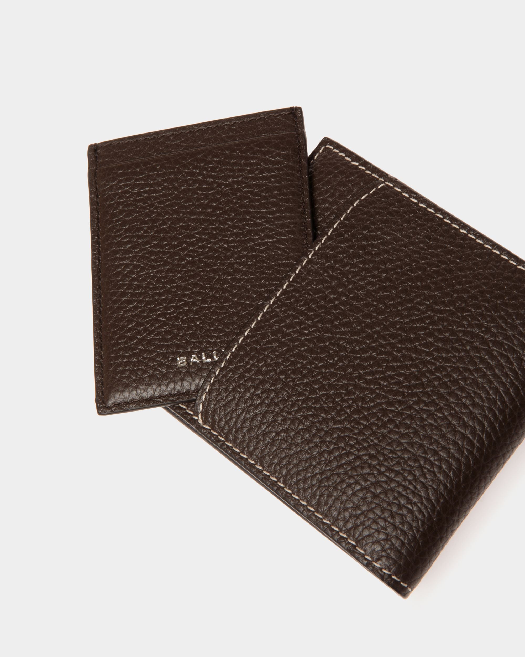 Portefeuille À Deux Volets Oeden En Cuir Ebano - Homme - Bally - 04