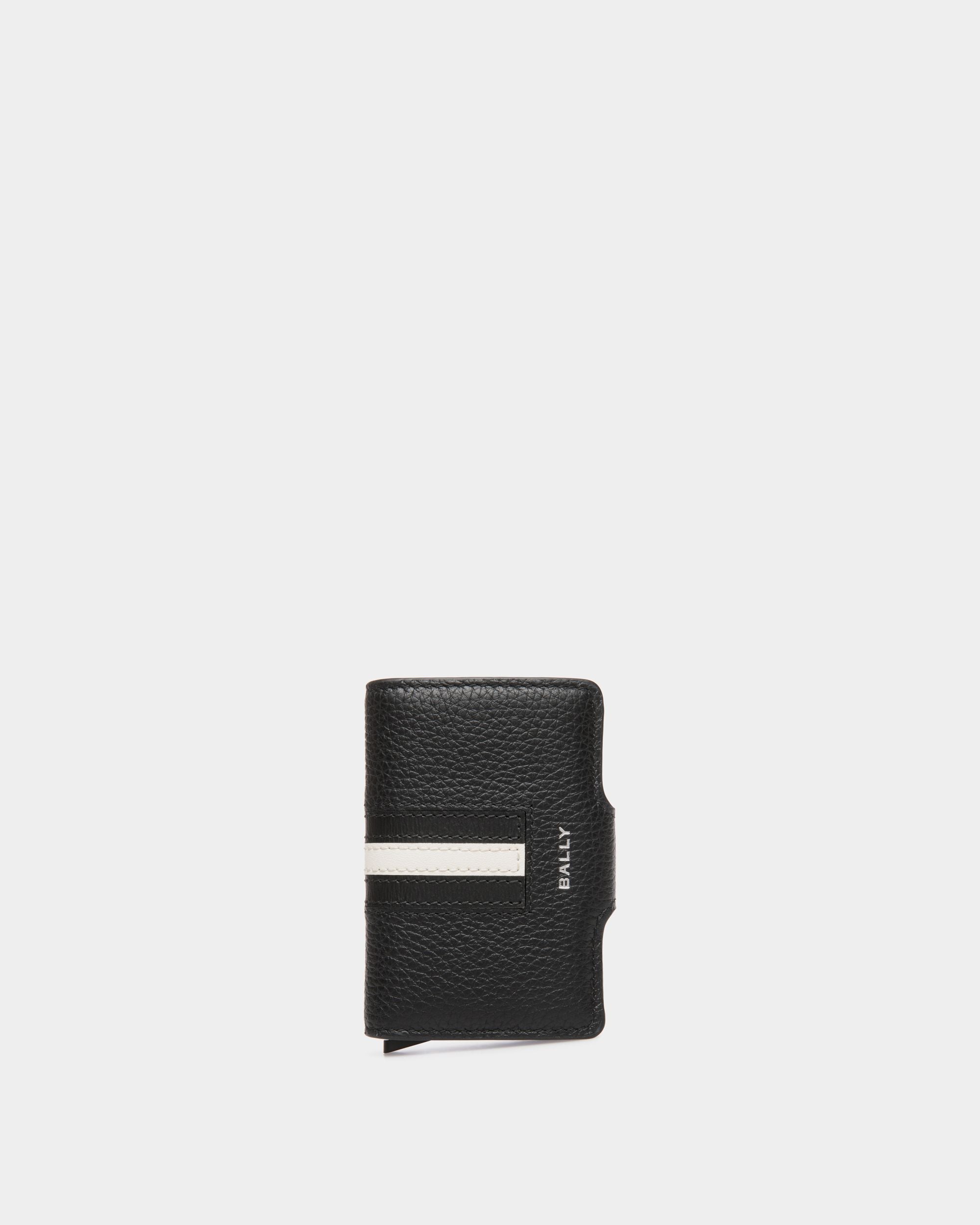 Ribbon Smart Wallet in Black Leather - Hombre - Bally - 01