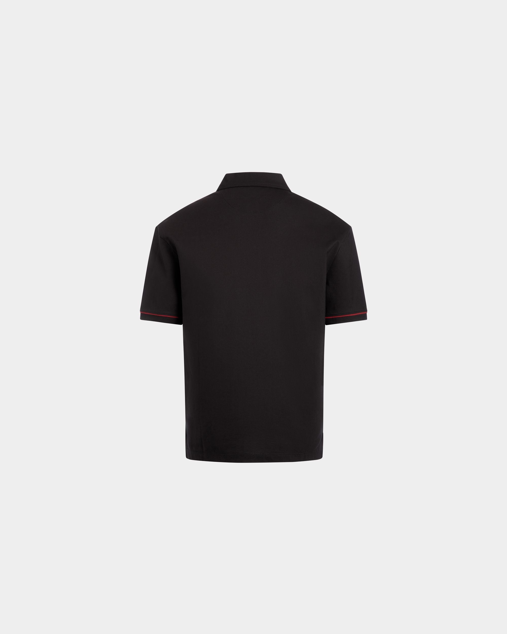 Polo In Black Mix Poly And Cotton - Homme - Bally - 03