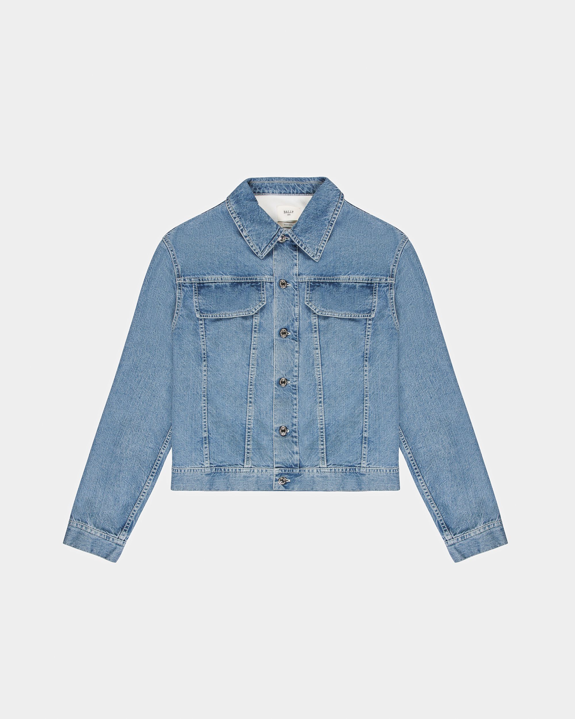 Veste En Denim De Coton Bleu Clair - Homme - Bally - 01