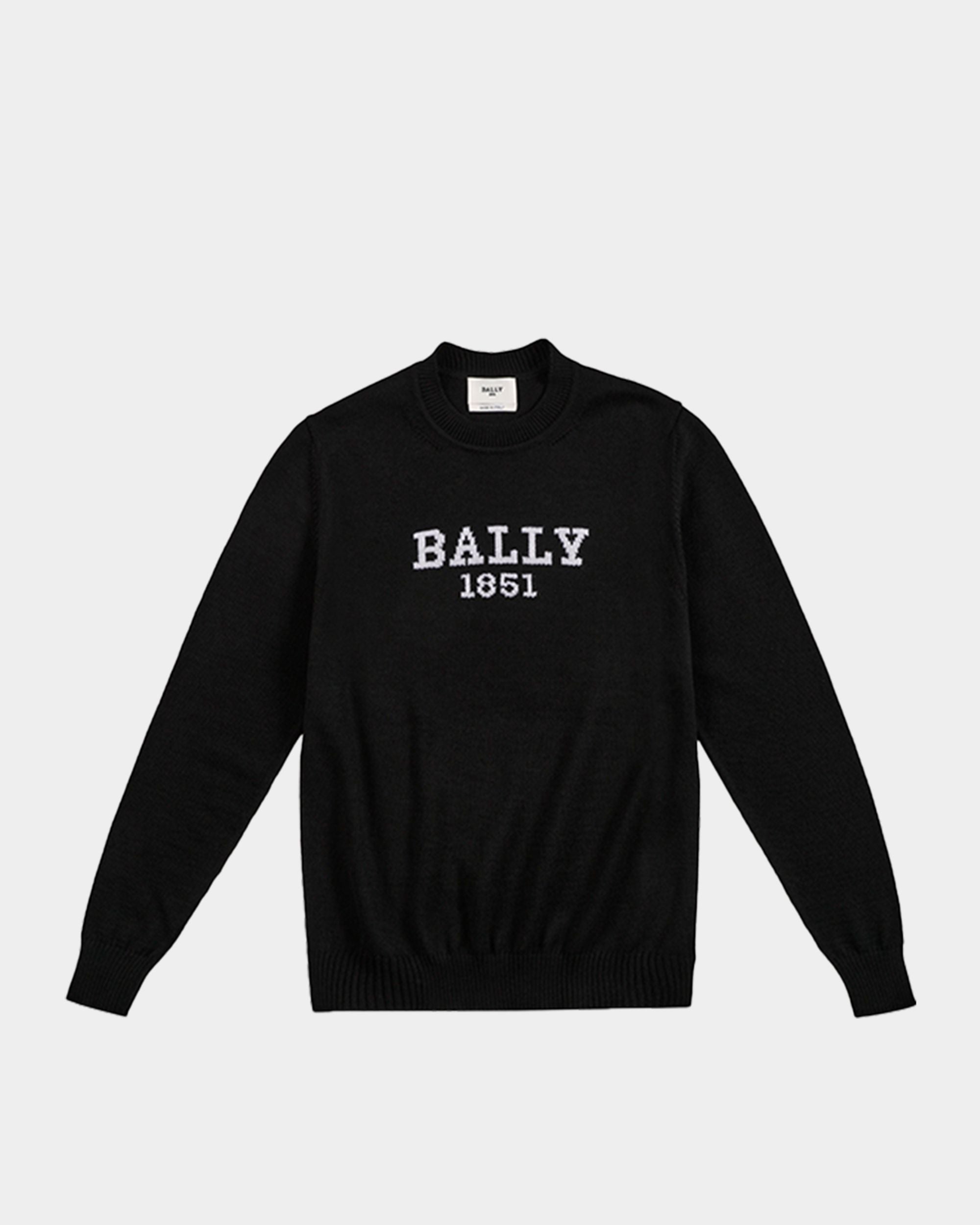 Men's Black Logo Sweater - Herren - Bally - 01