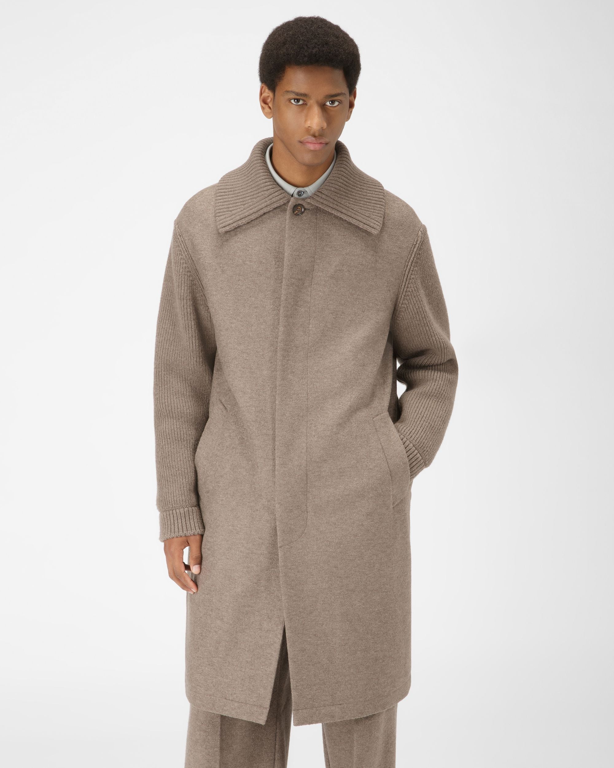 Manteau En Matériaux Mixtes - Homme - Bally - 01