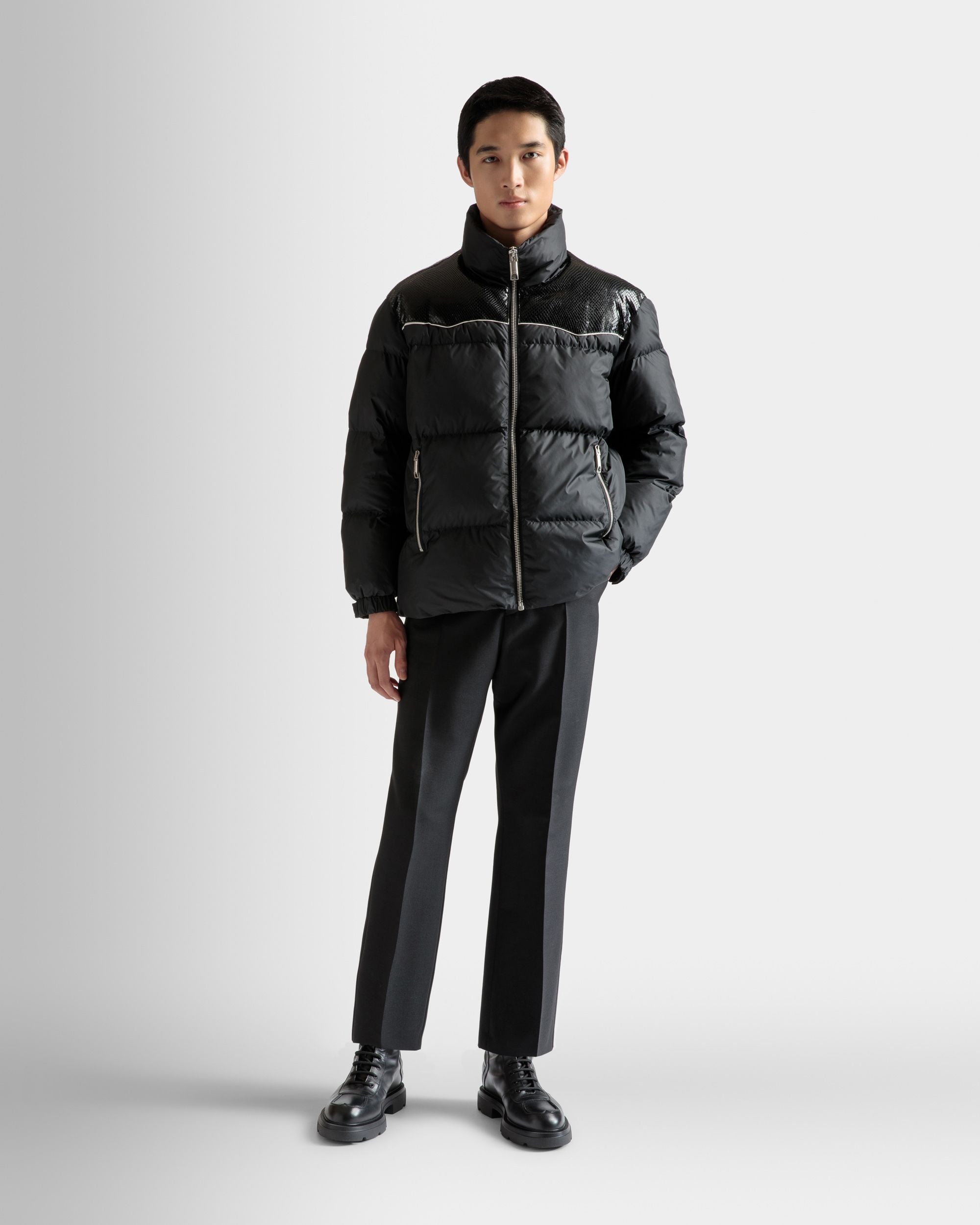 Puffer Jacket In Black Nylon - Men's - Bally - 02