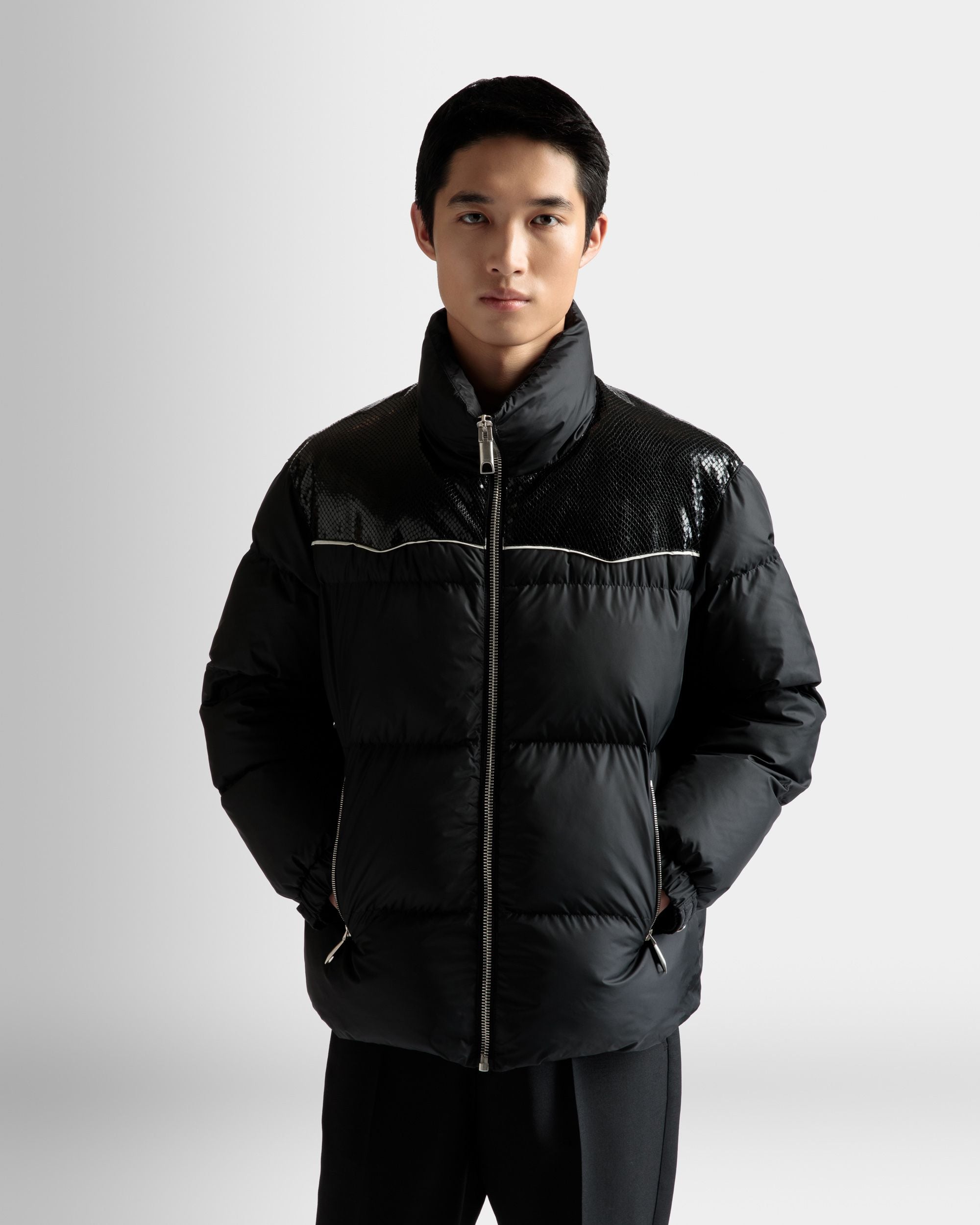 Puffer Jacket In Black Nylon - Men's - Bally - 03