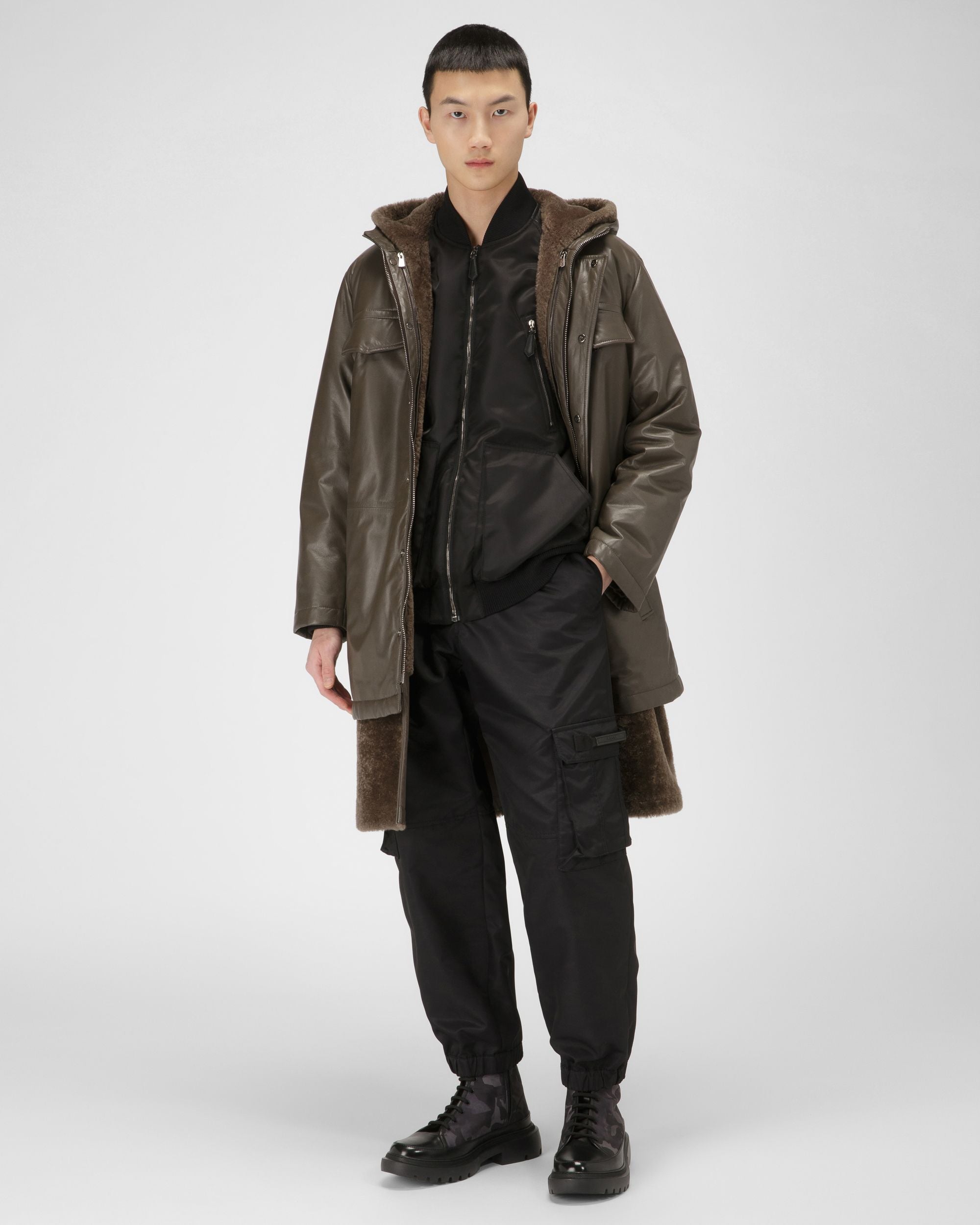 Recycled Nylon Bomber Jacket In Black - Men's - Bally - 06