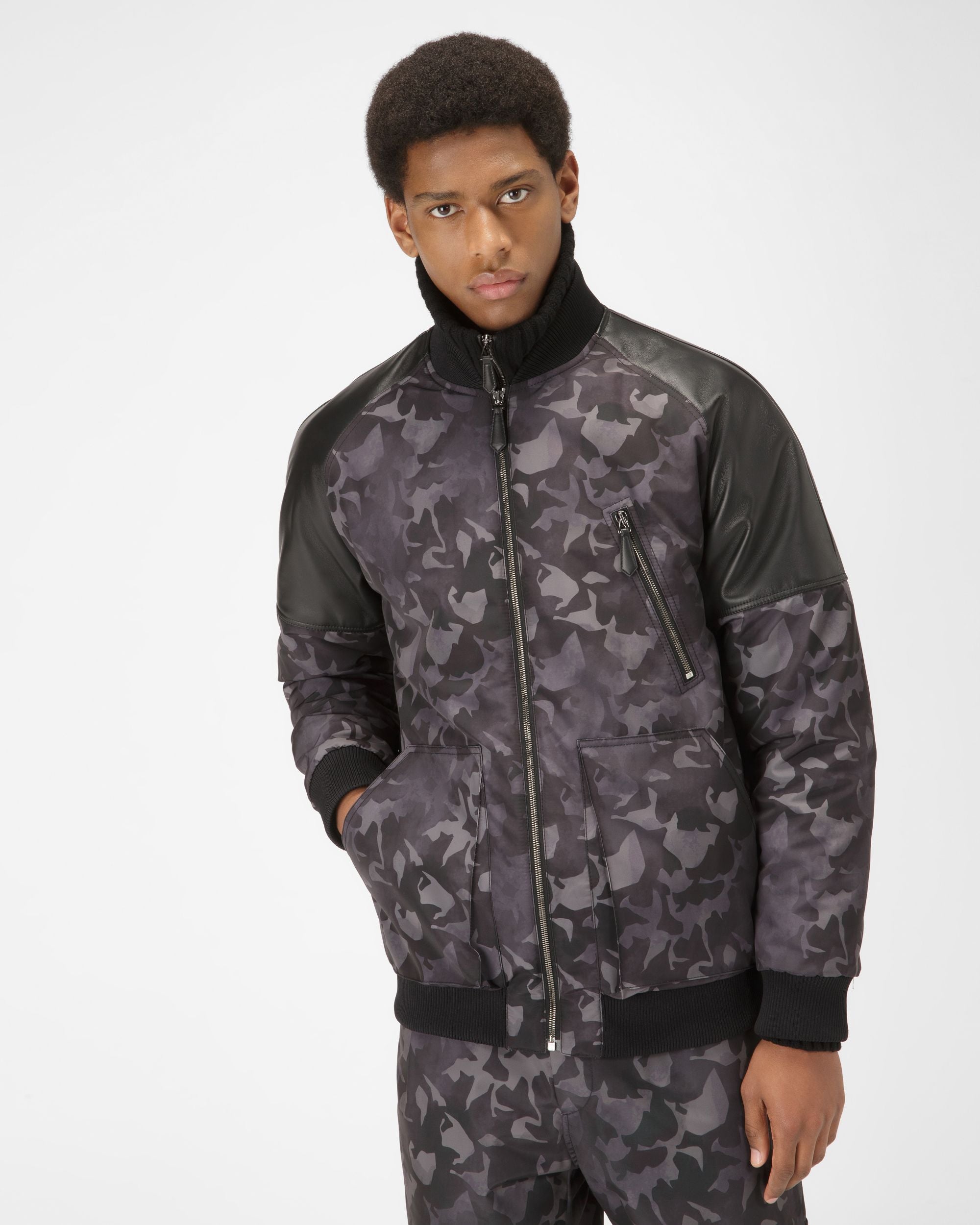 Bomberjacke Aus Recyceltem Schwarzem Nylon - Herren - Bally - 01