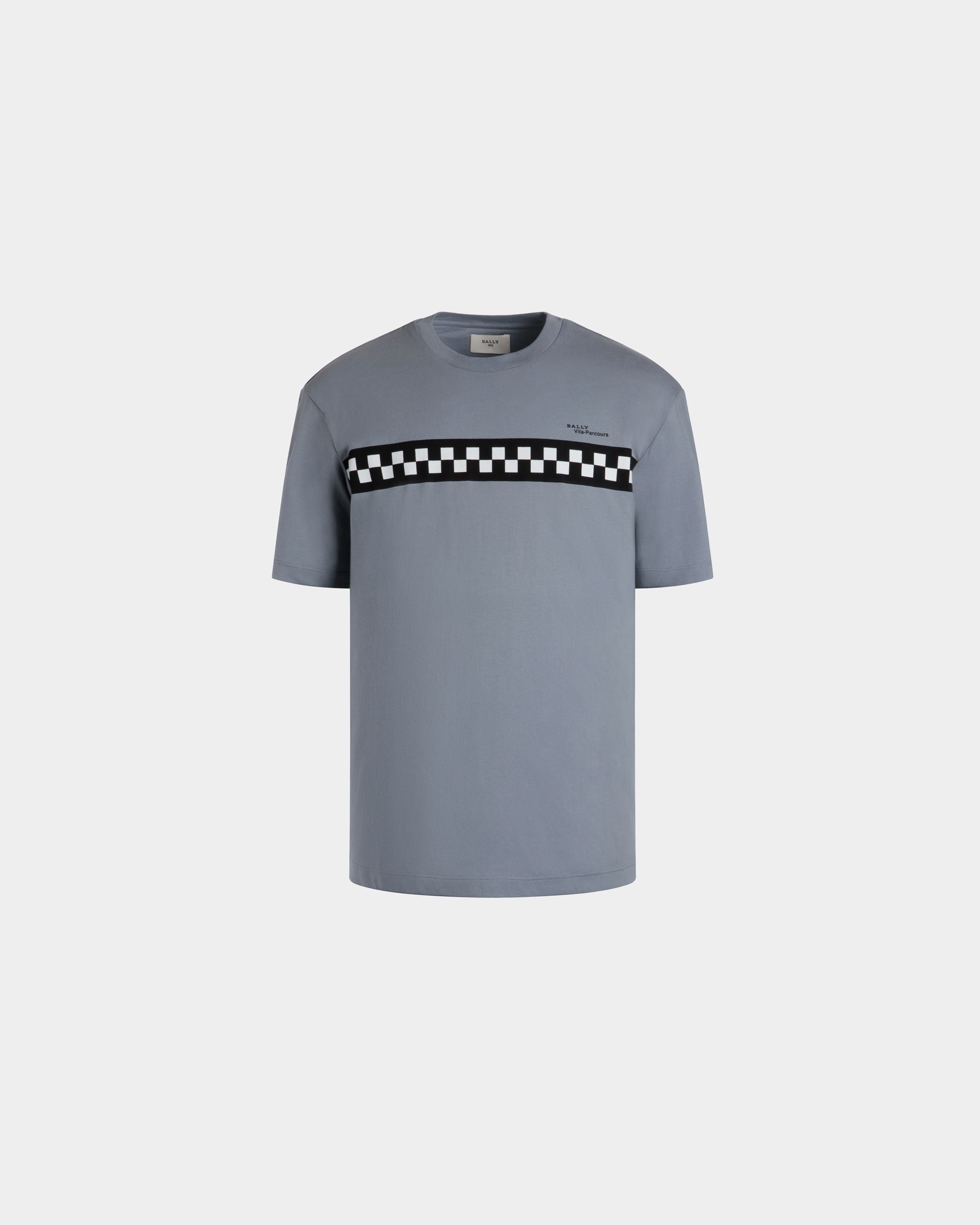 T-Shirt in Grey Knit Cotton - Men's - Bally - 01