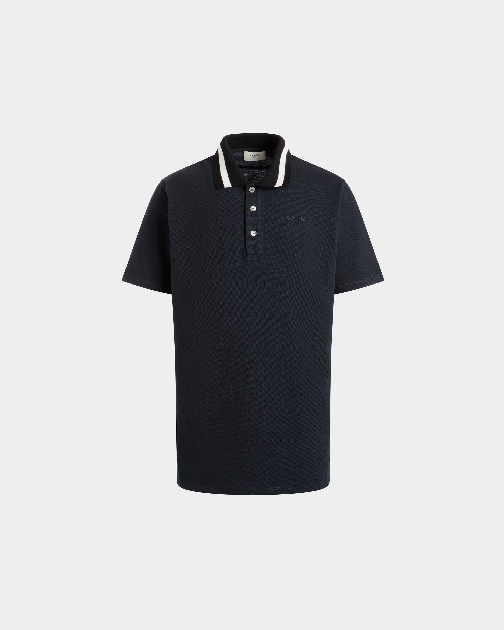 Polo In Blue Cotton - Homme - Bally - 01