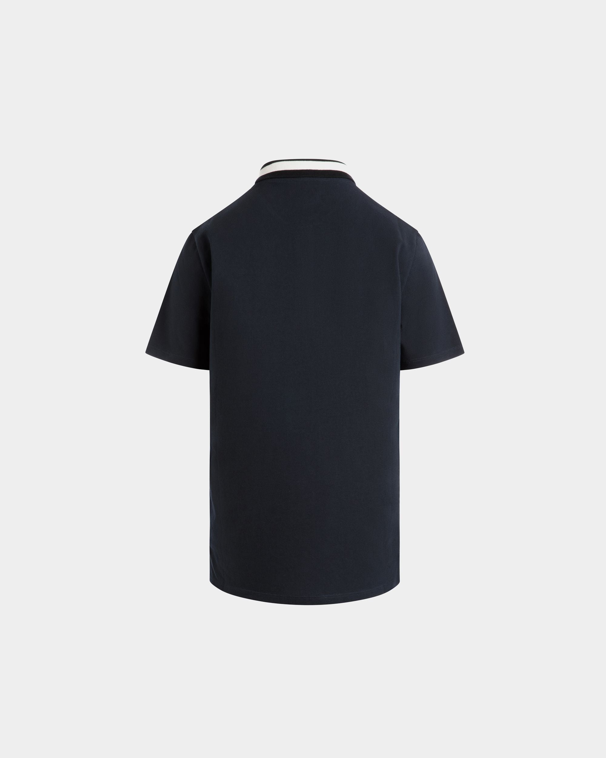Polo In Blue Cotton - Homme - Bally - 03