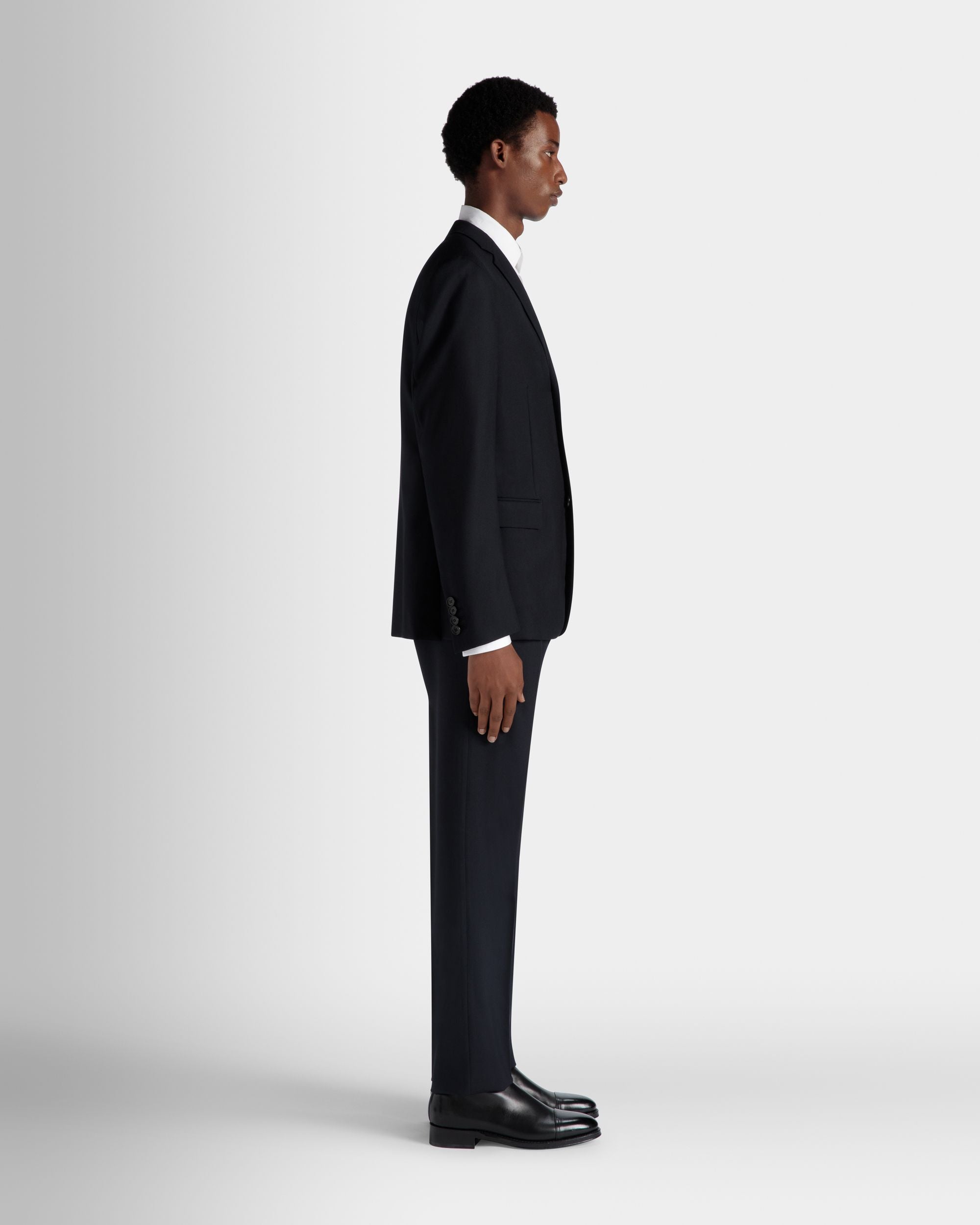 Einreihiger Blazer Aus Wolle In Navy Blue Aus Der Adrien Brody Travel-Kollektion - Herren - Bally - 07