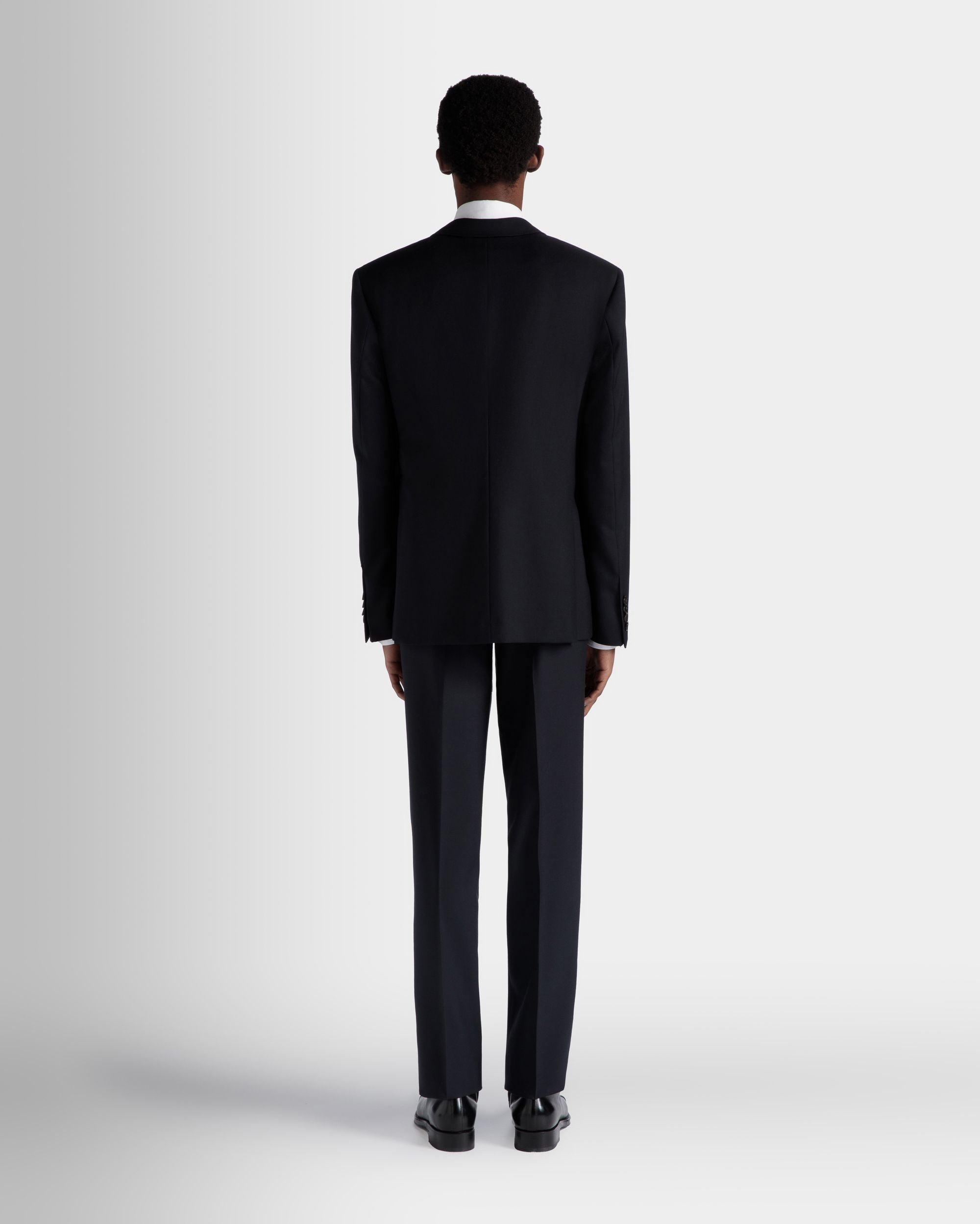 Einreihiger Blazer Aus Wolle In Navy Blue Aus Der Adrien Brody Travel-Kollektion - Herren - Bally - 08