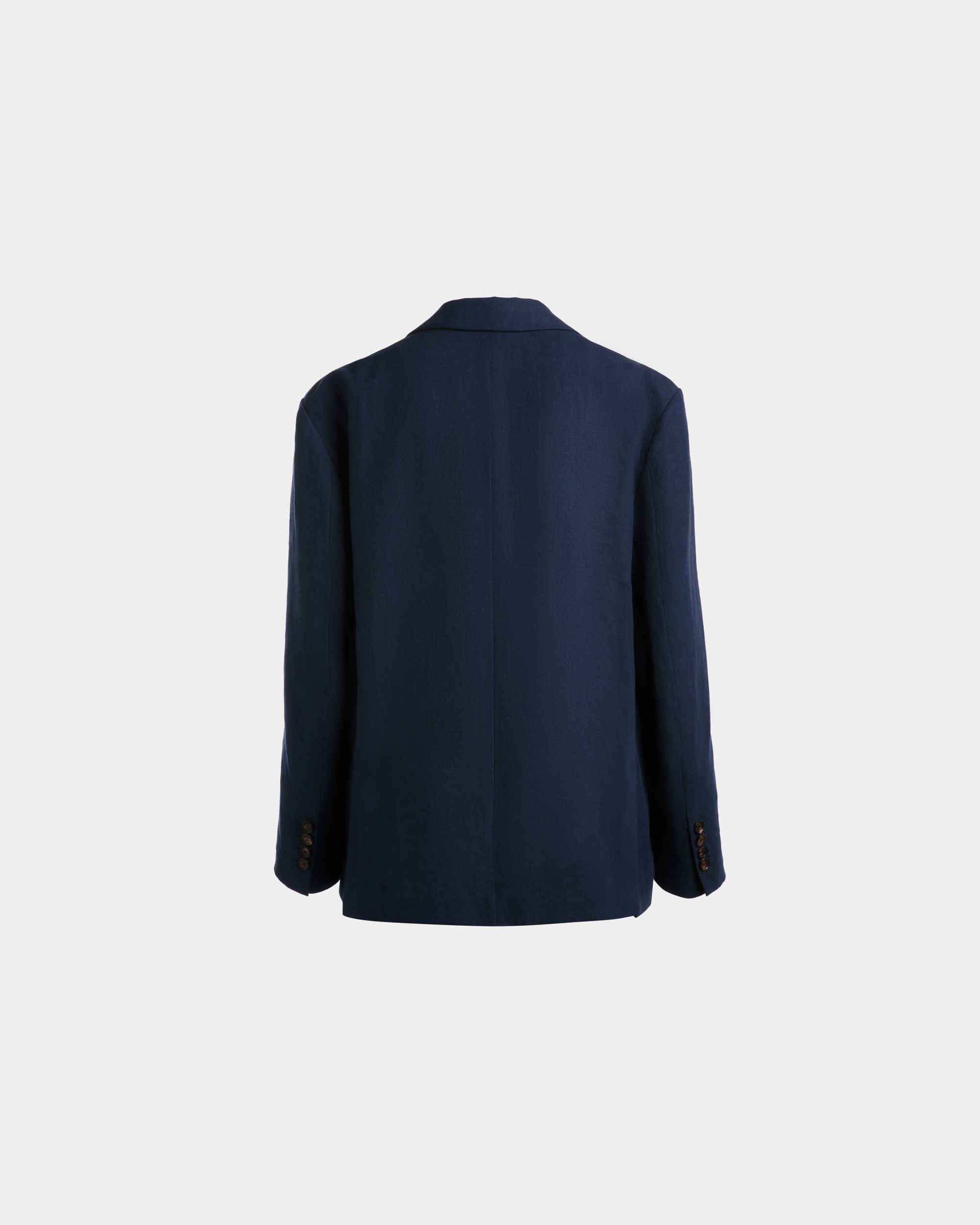Veste En Lin Navy Blue - Homme - Bally - 03