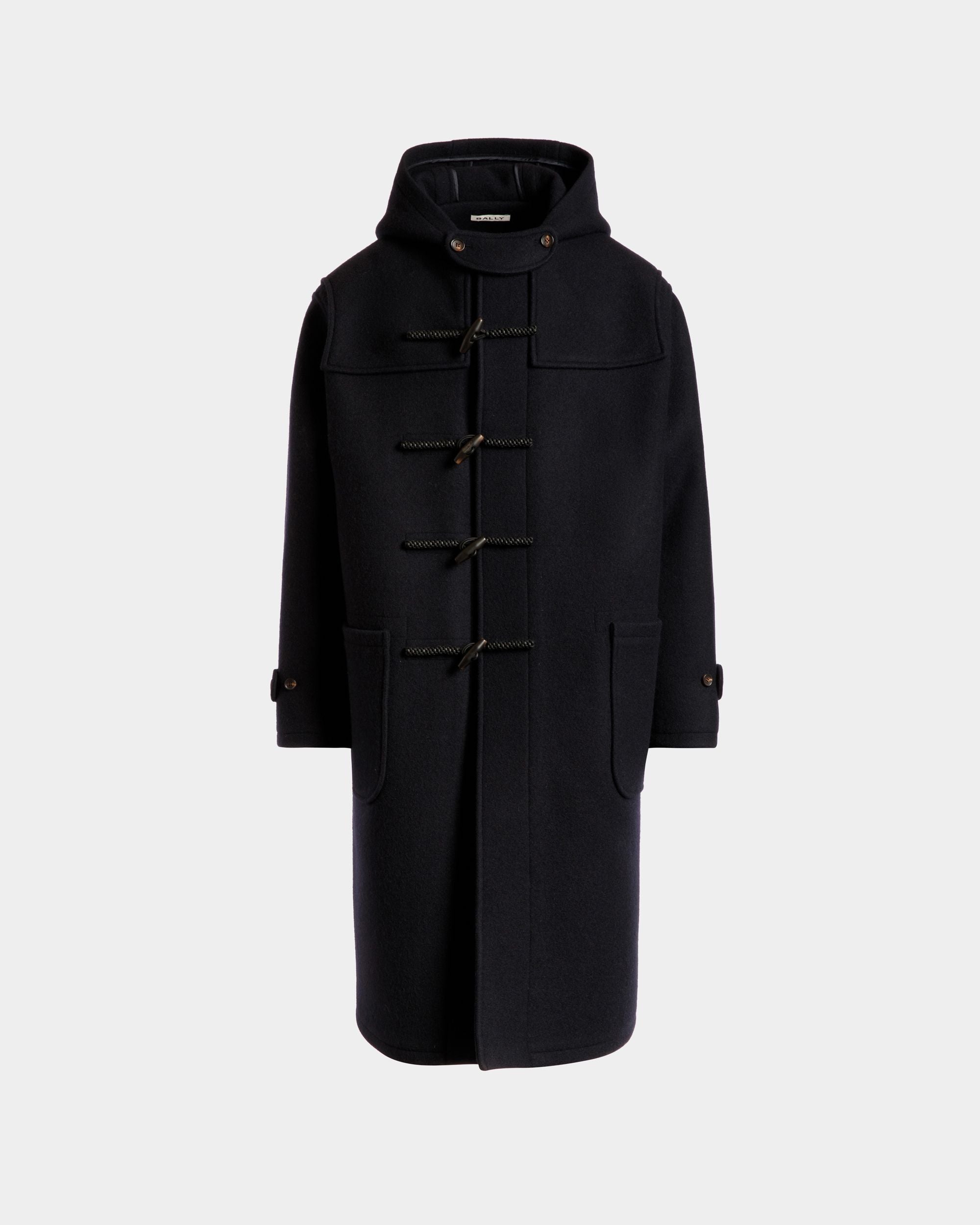 Duffel-Coat En Laine Navy Blue - Homme - Bally - 01