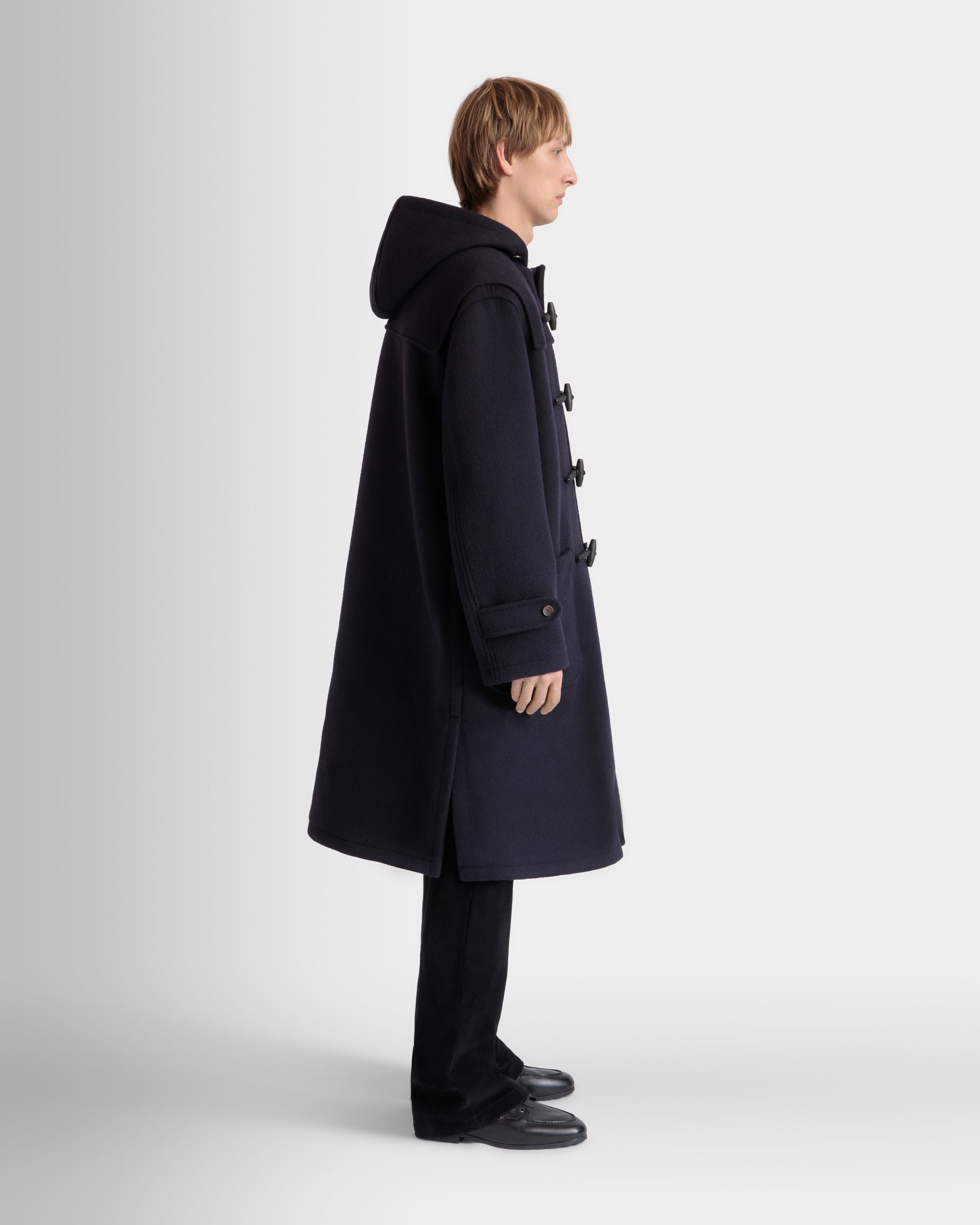Duffel-Coat En Laine Navy Blue - Homme - Bally - 05