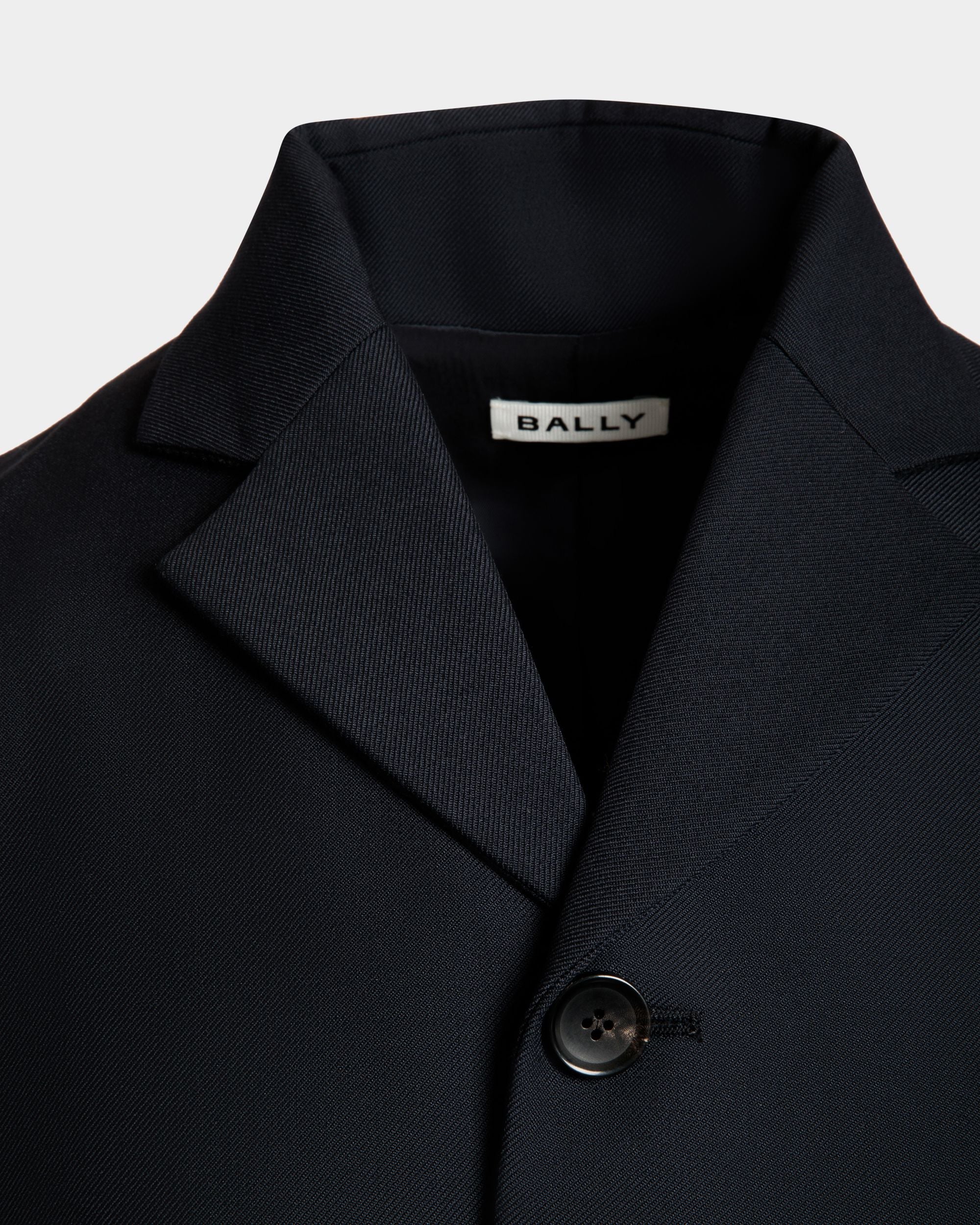 Blazer In Navy Blue Wool Blend - Men's - Bally - 04