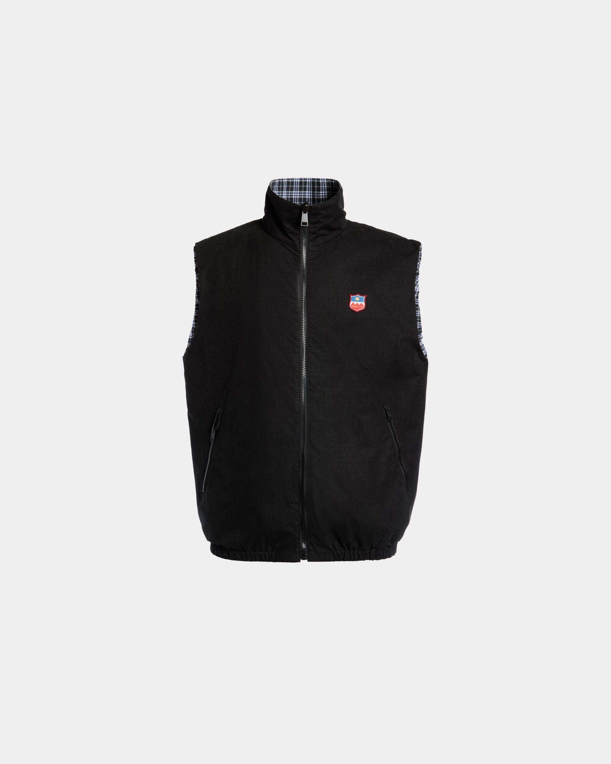 Gilet Réversible En Coton Mélangé Noir - Homme - Bally - 01