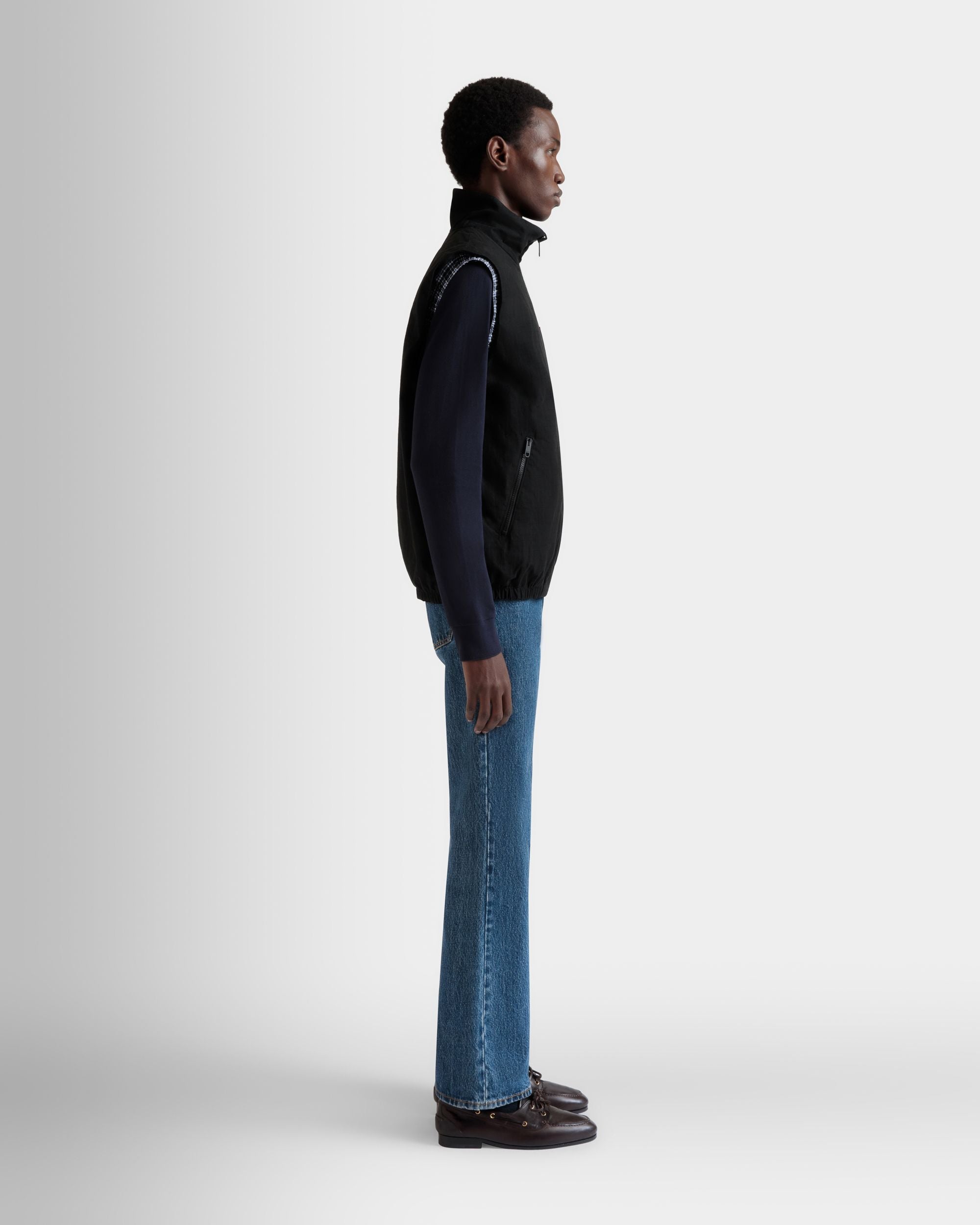 Gilet Réversible En Coton Mélangé Noir - Homme - Bally - 06