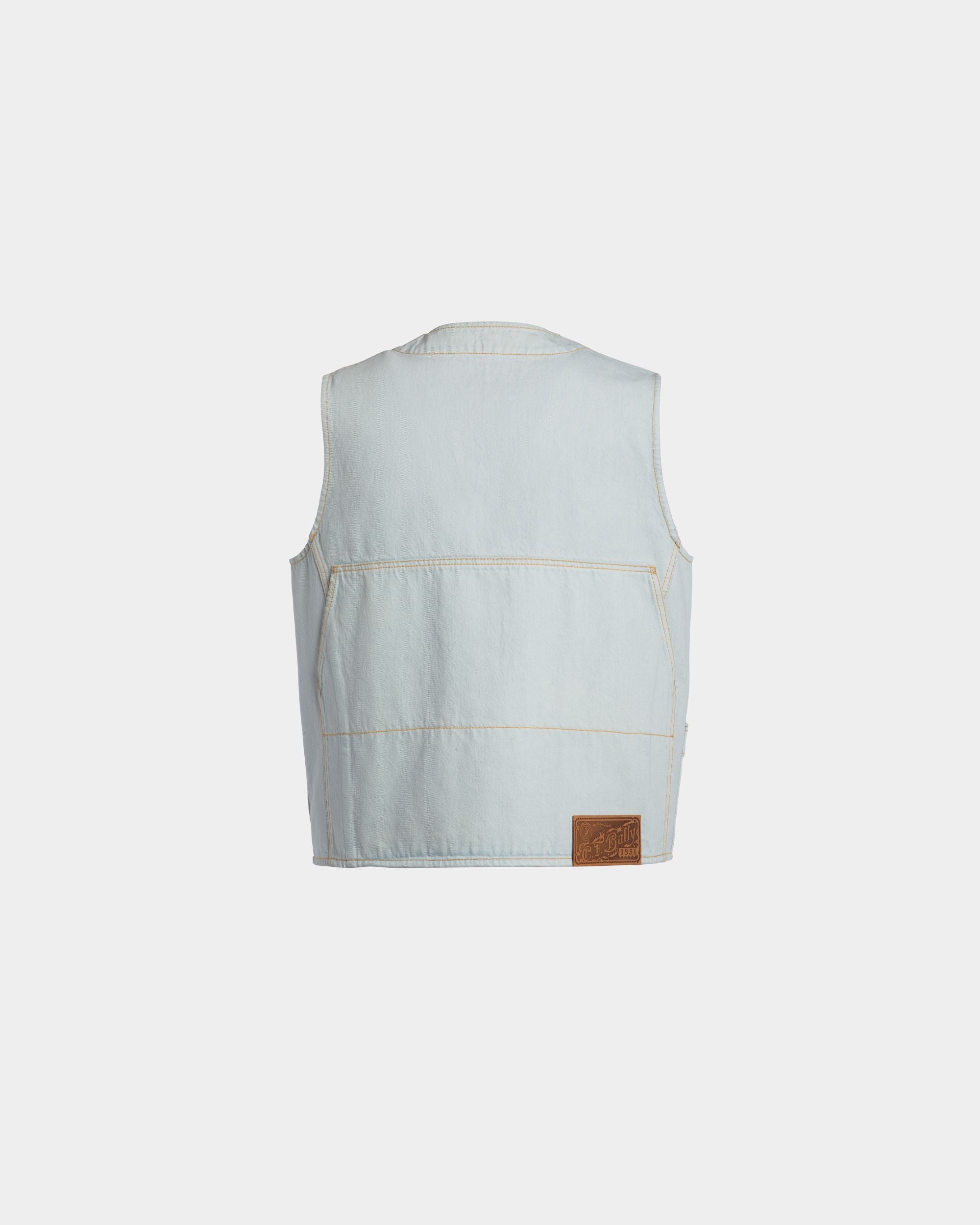 Vest in Light Blue Cotton - Homme - Bally - 03