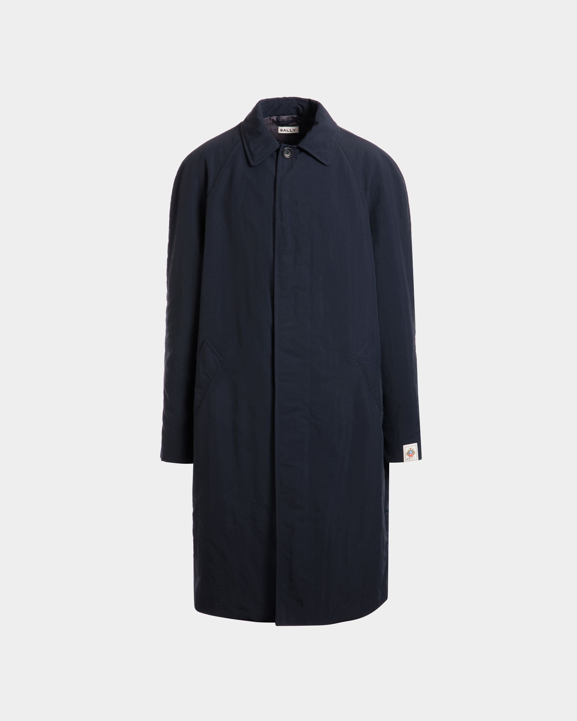 Trenchcoat Aus Nylon In Navy Blue - Herren - Bally - 01