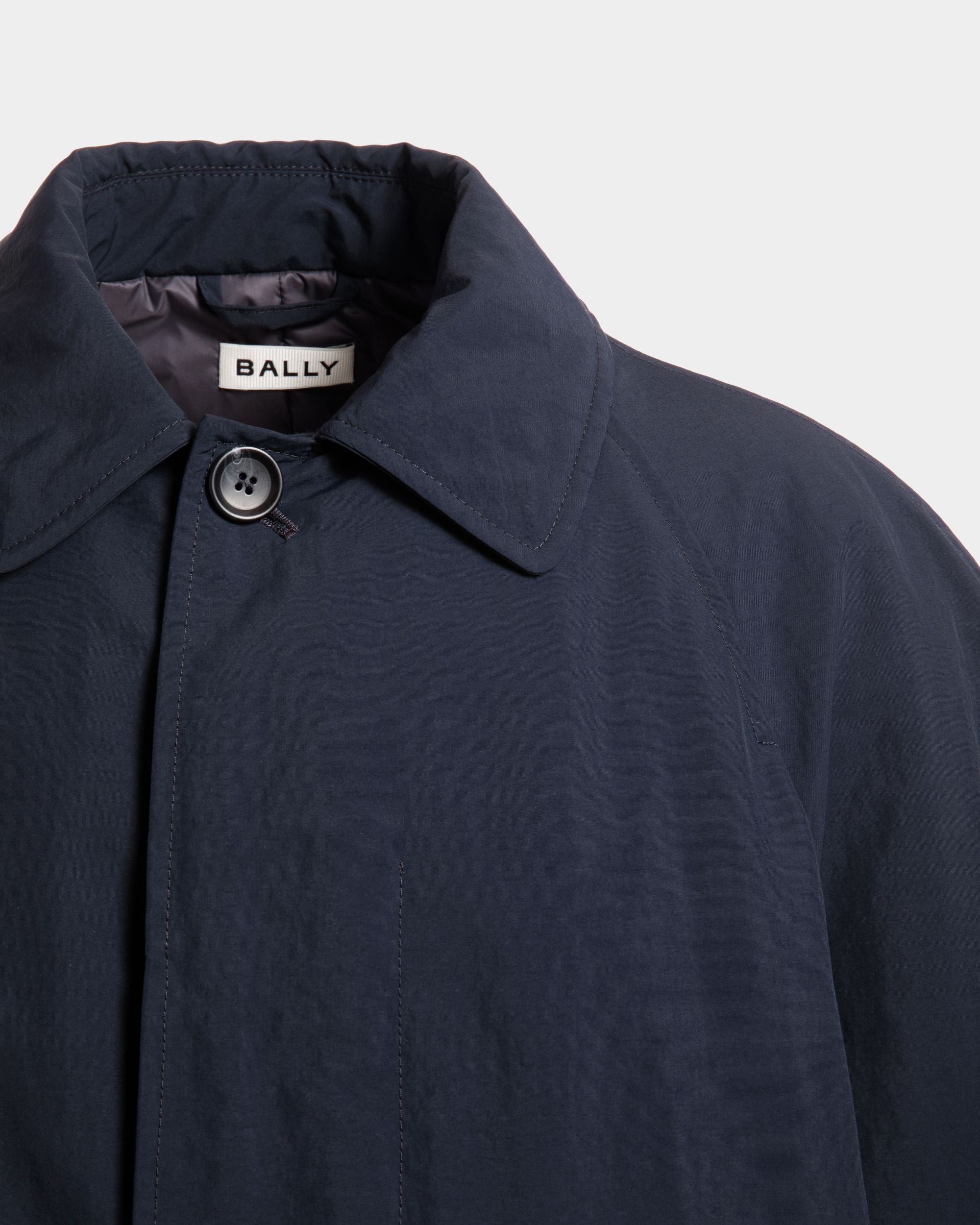 Trenchcoat Aus Nylon In Navy Blue - Herren - Bally - 04