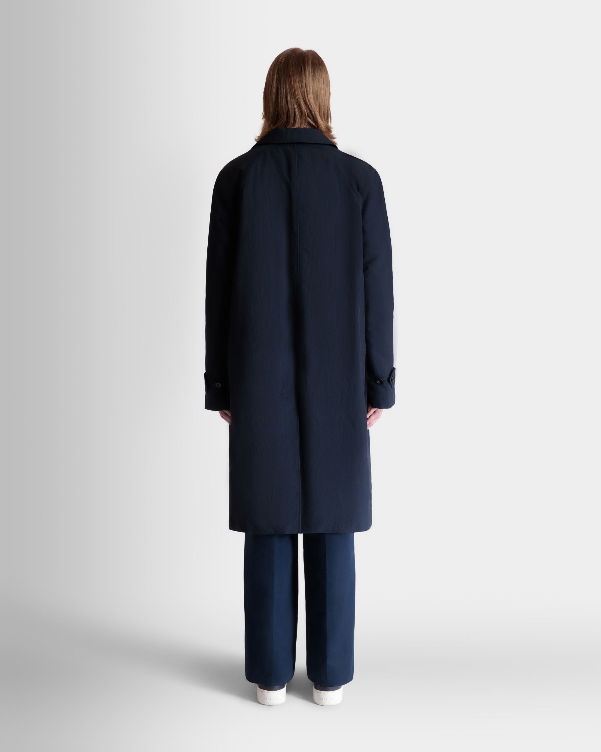 Trenchcoat Aus Nylon In Navy Blue - Herren - Bally - 06