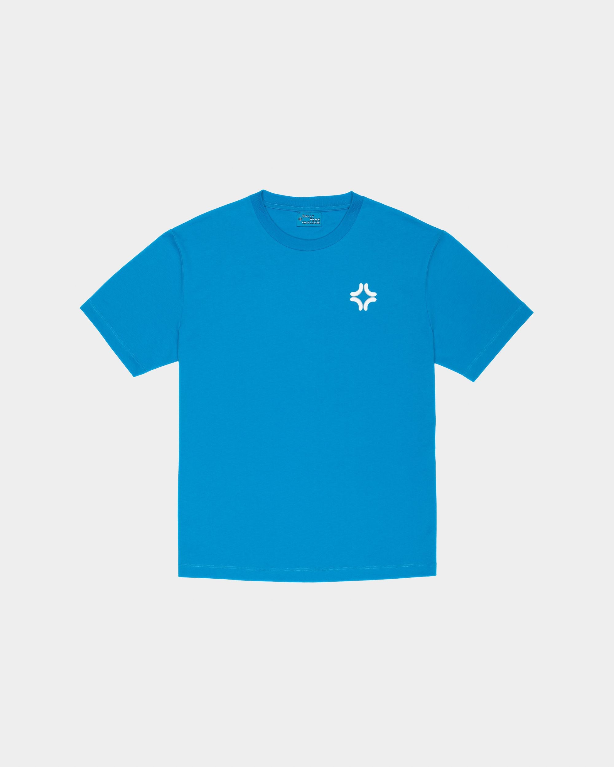 Blaues T-Shirt Aus Bio-Baumwolle - Herren - Bally - 01
