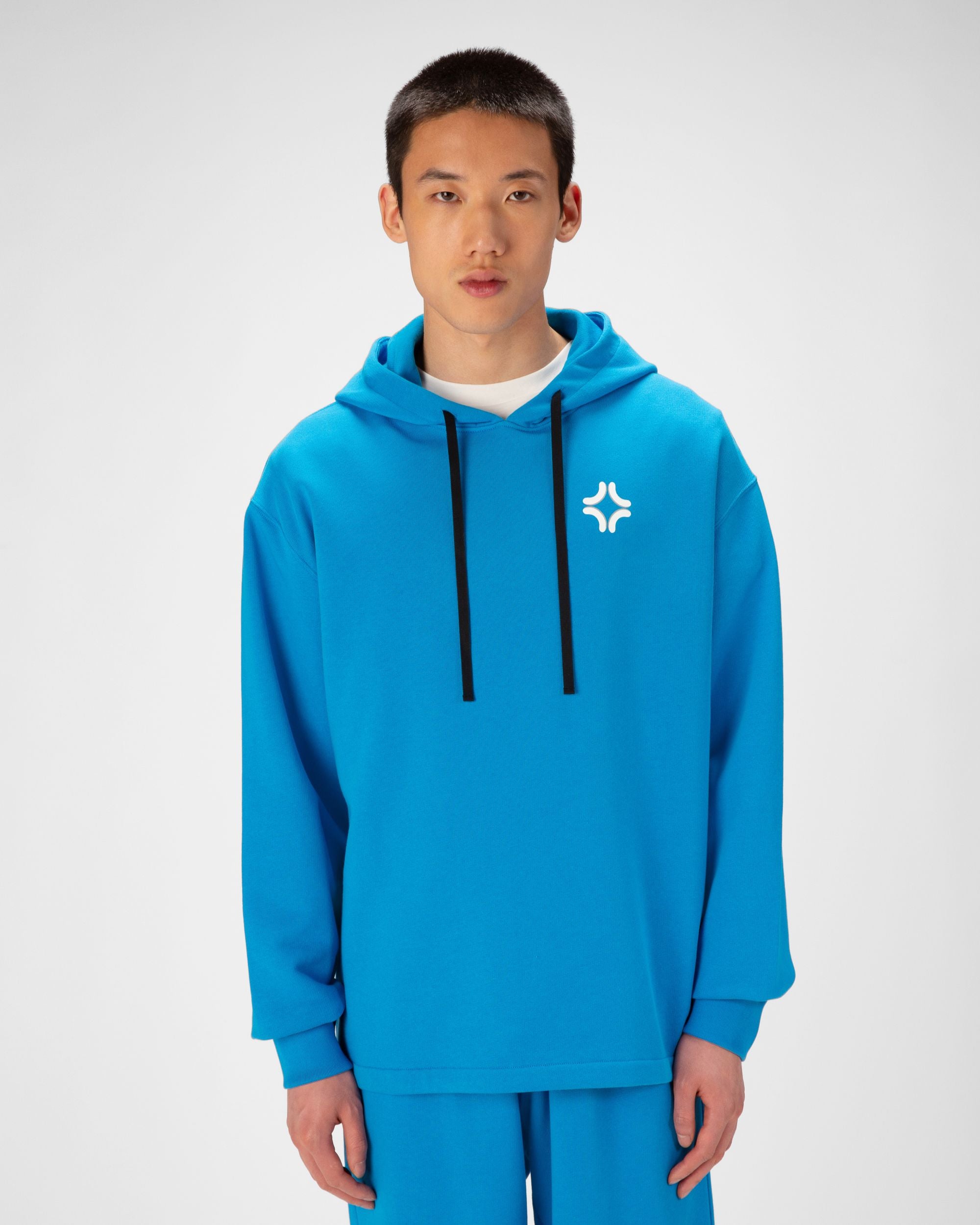 Organic Cotton Sweatshirt In Blue - Men's - Bally - 03