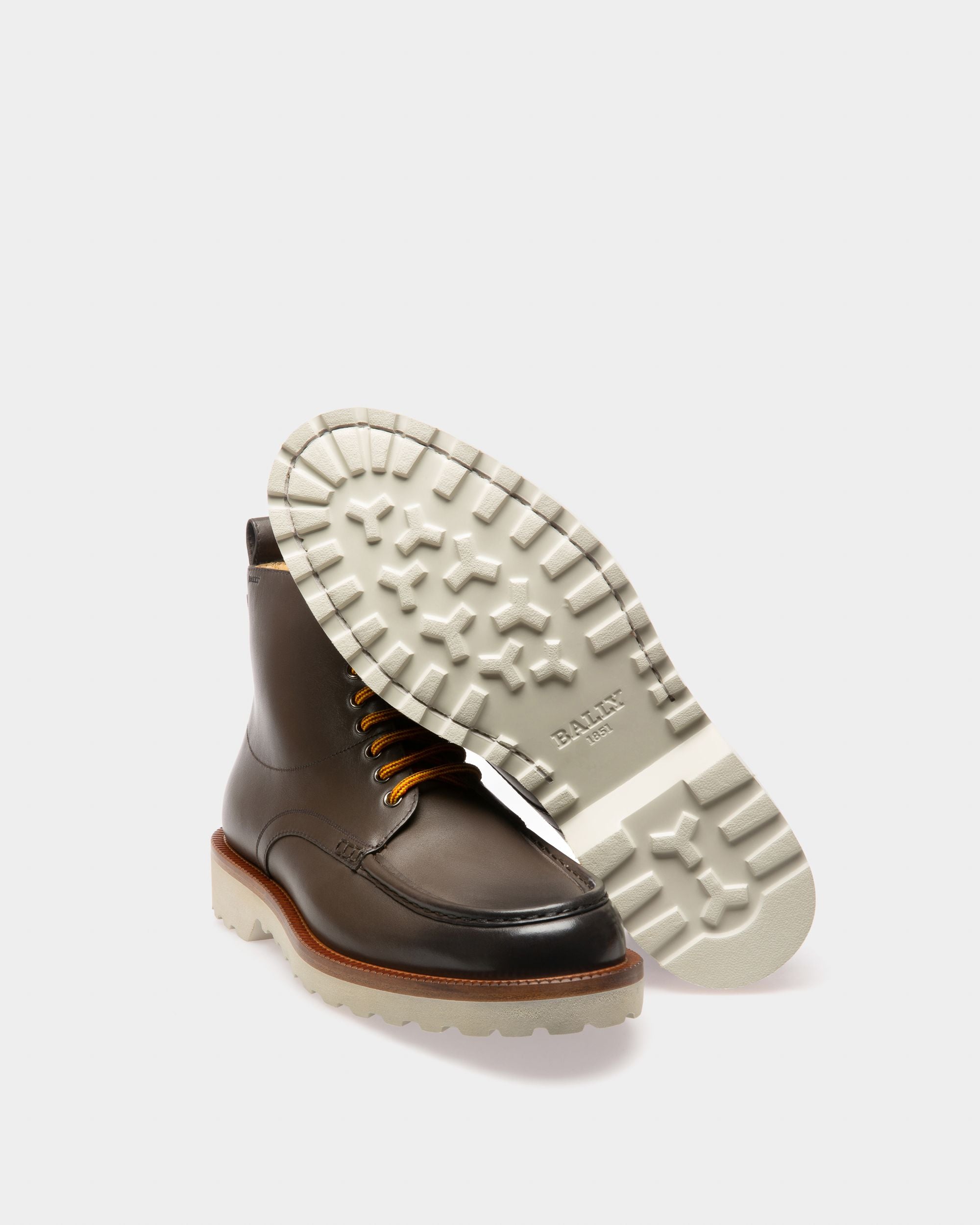 Botte Nottingham En Cuir Army Green - Homme - Bally - 05