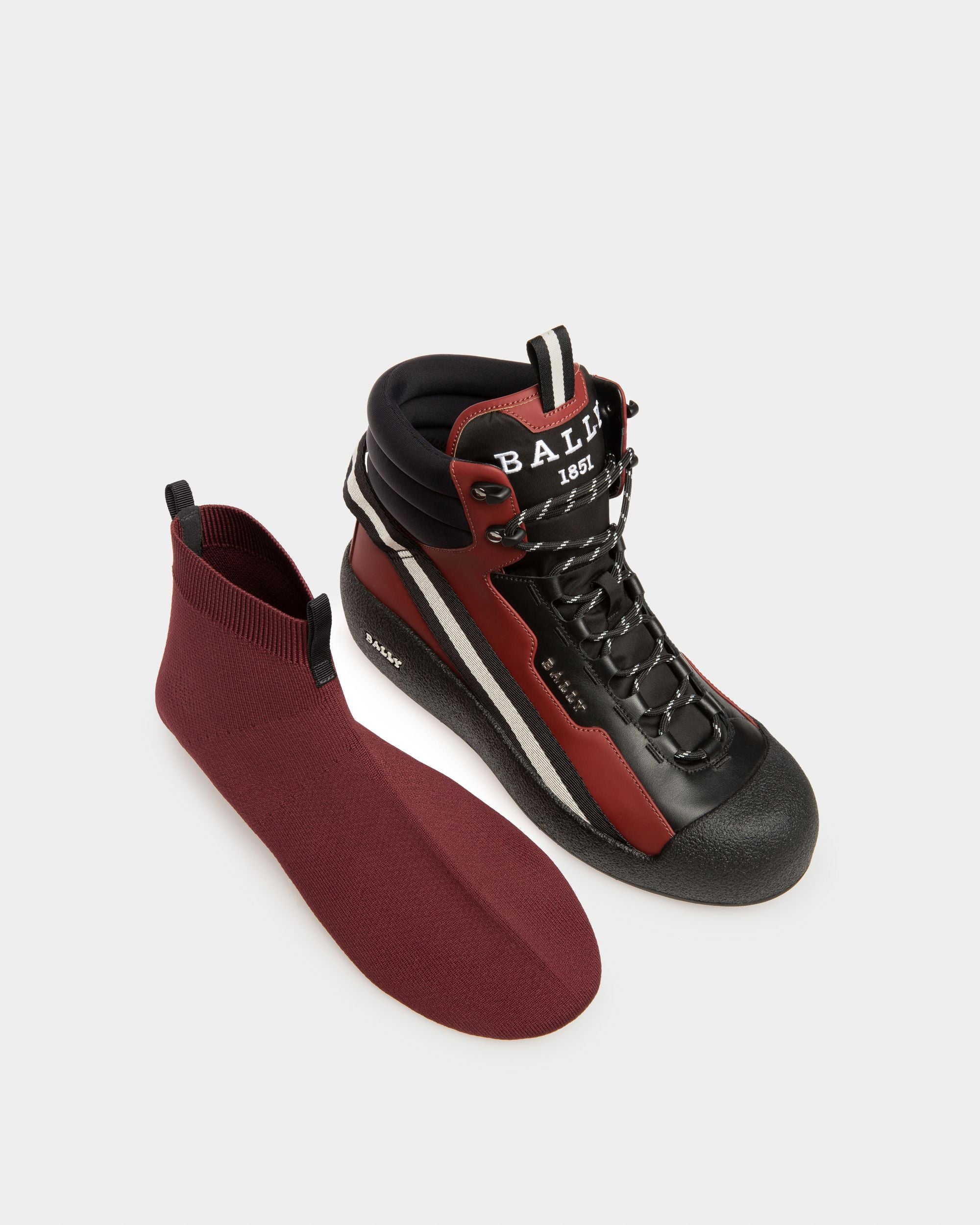 Clyde Bottes De Neige En Cuir Rouge Et Noir Héritage - Homme - Bally - 07