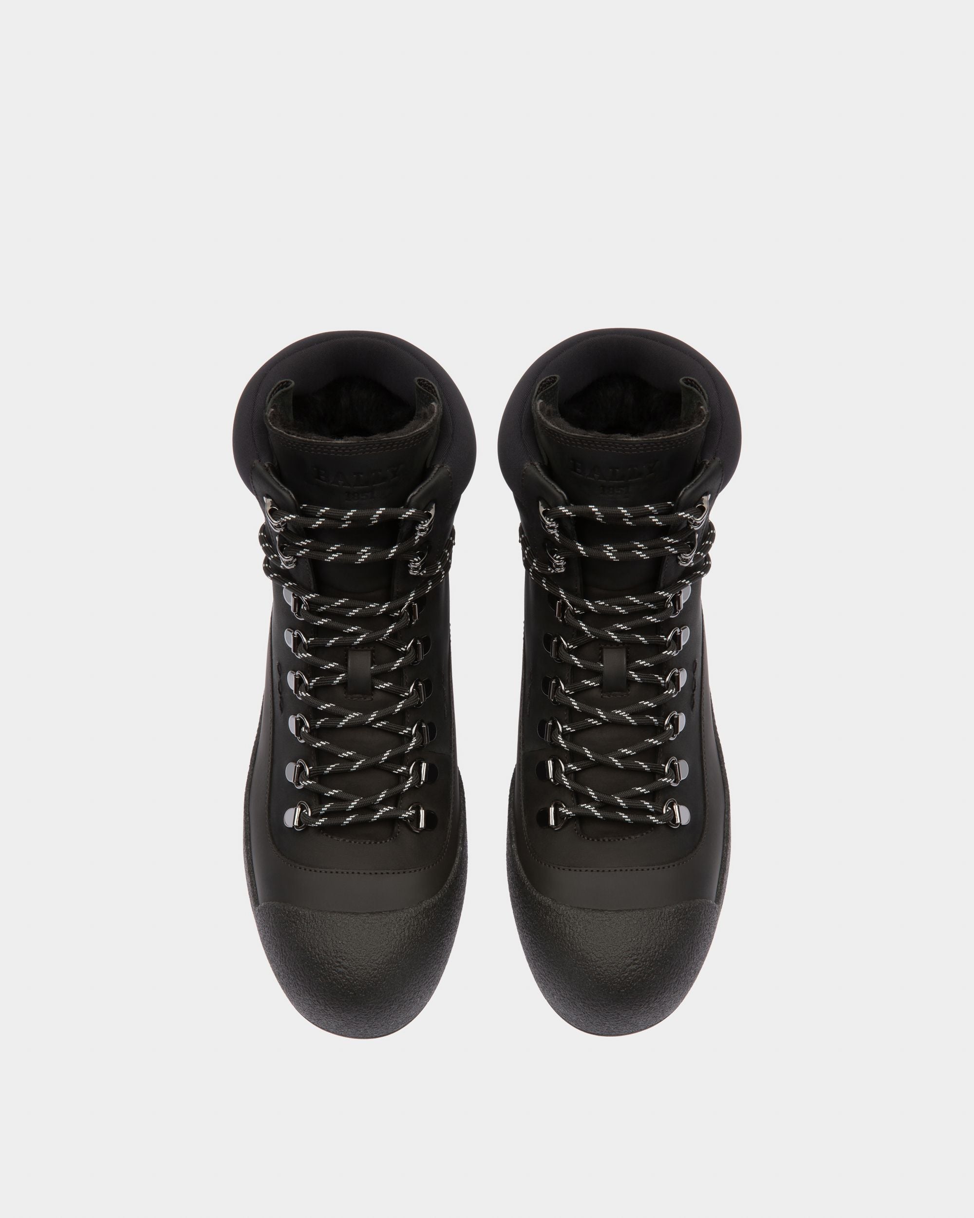 Cayden Leather Snow Boots In Black - Men's - Bally - 02