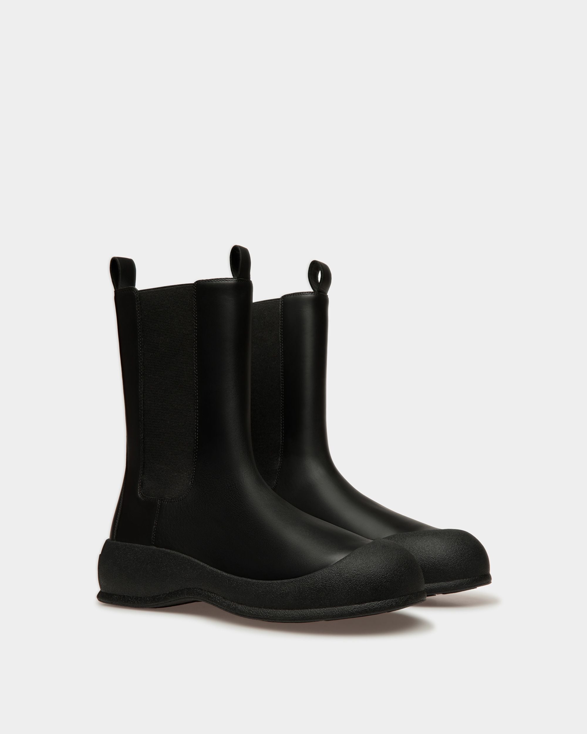 Bottes De Neige Frei En Cuir Noir - Homme - Bally - 02