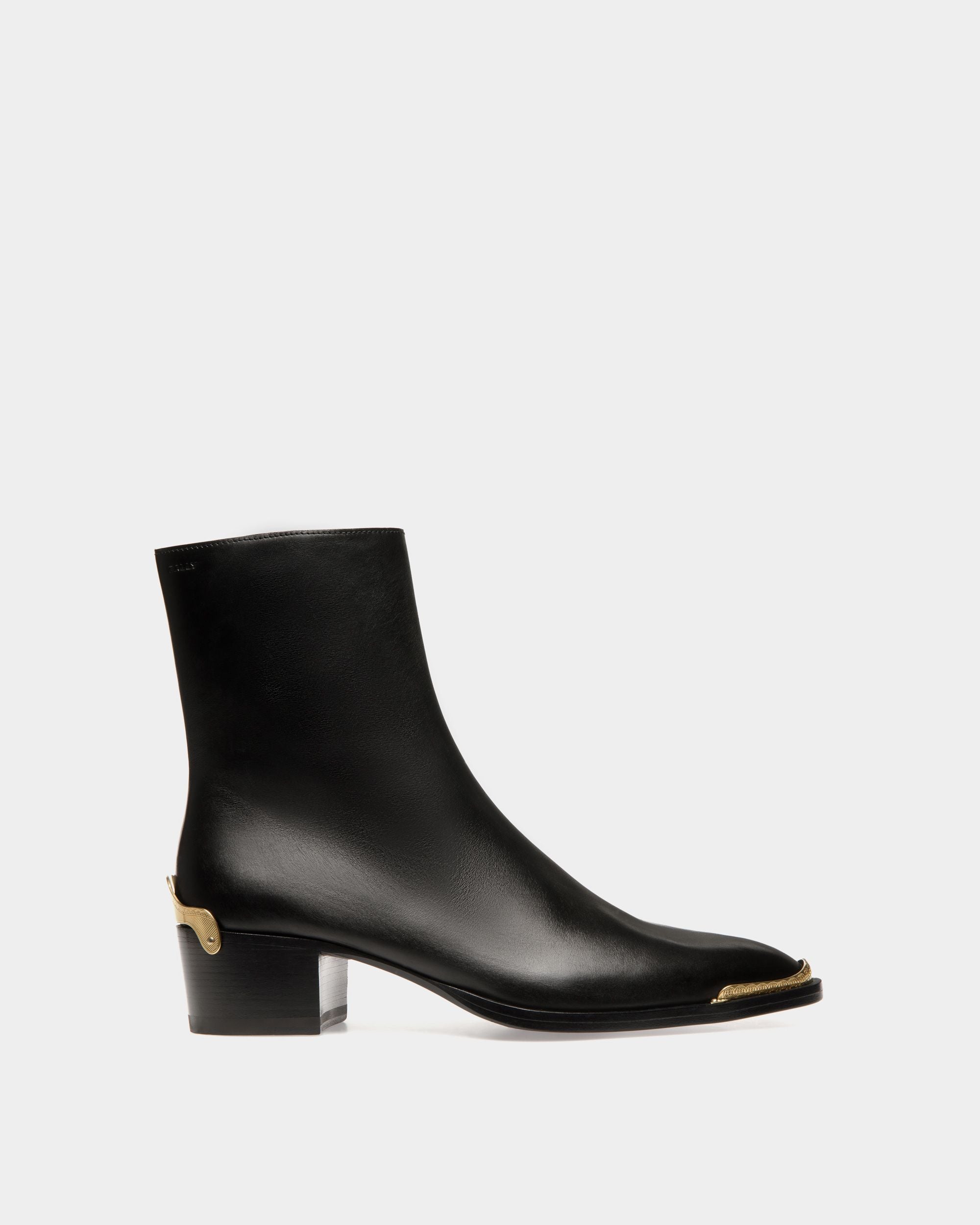 Botín Frankel De Piel En Negro - Hombre - Bally - 01
