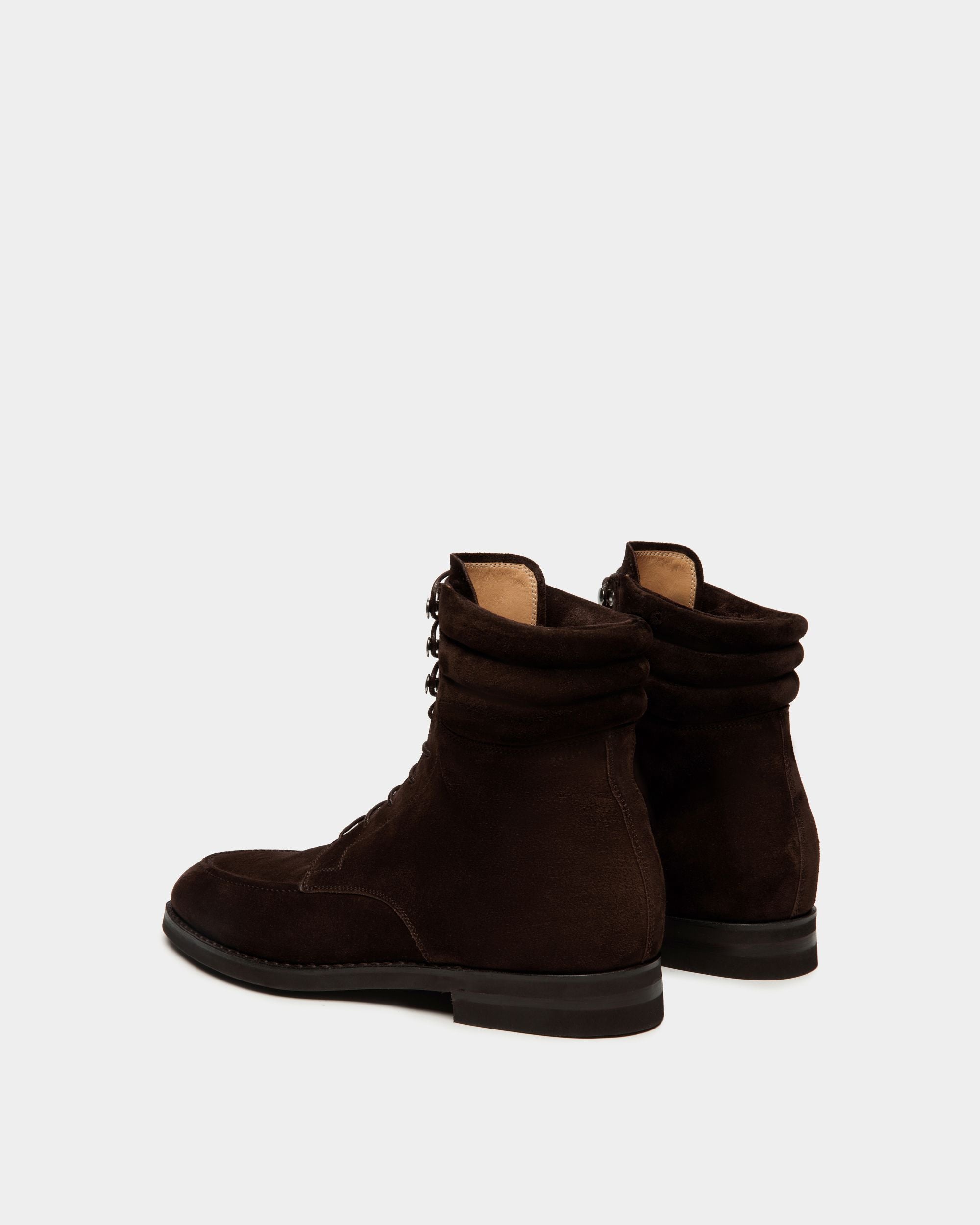 Schoenen Stiefelette Aus Veloursleder In Ebenholz - Herren - Bally - 03