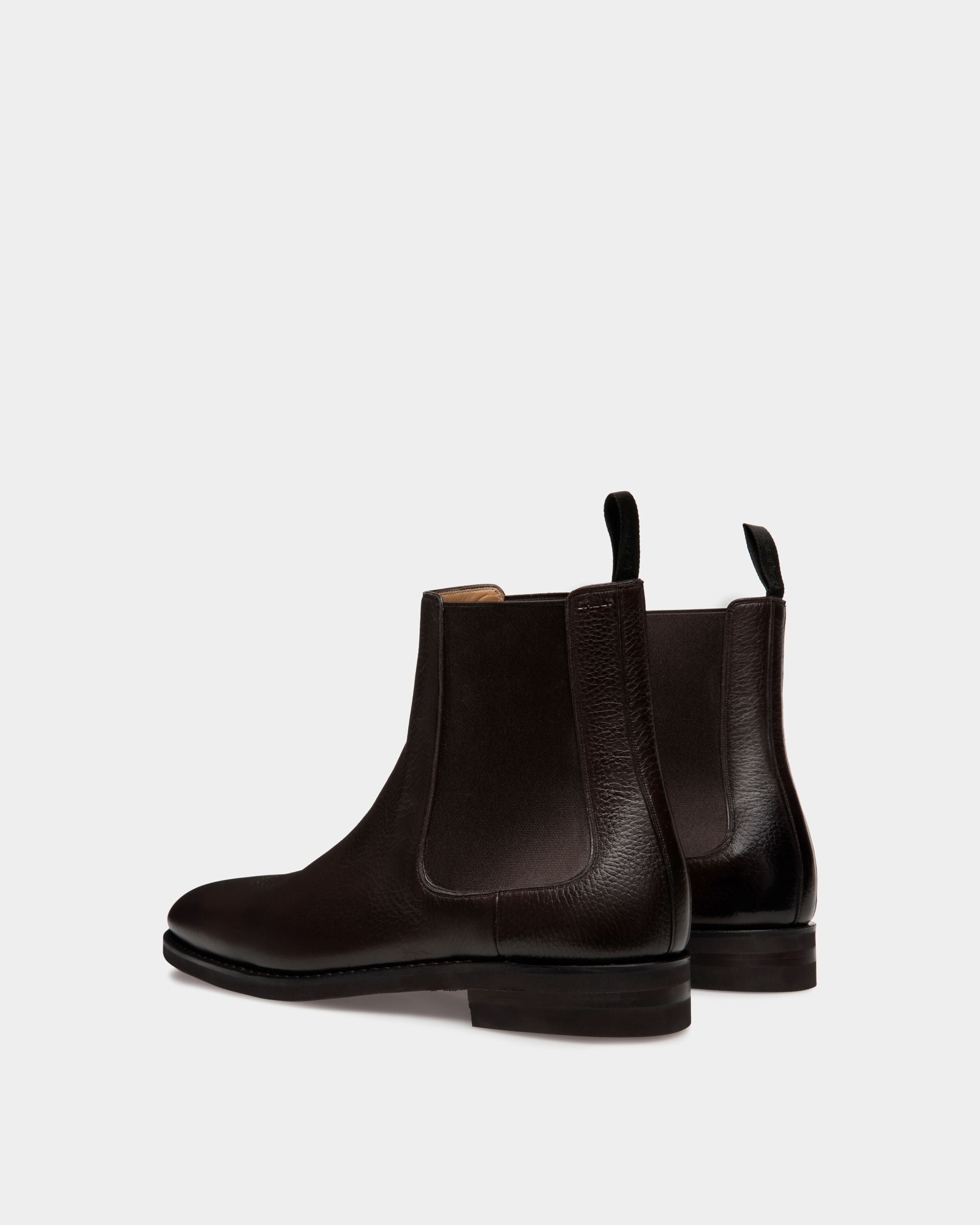 Scribe Un Bootie In Ebano Deer Leather - Men's - Bally - 04