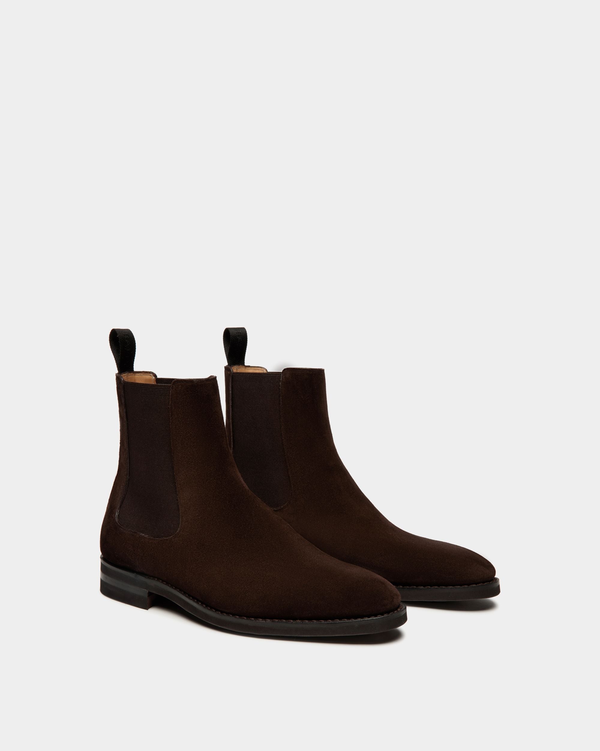 Bottine Scribe Un En Daim Ebano - Homme - Bally - 02